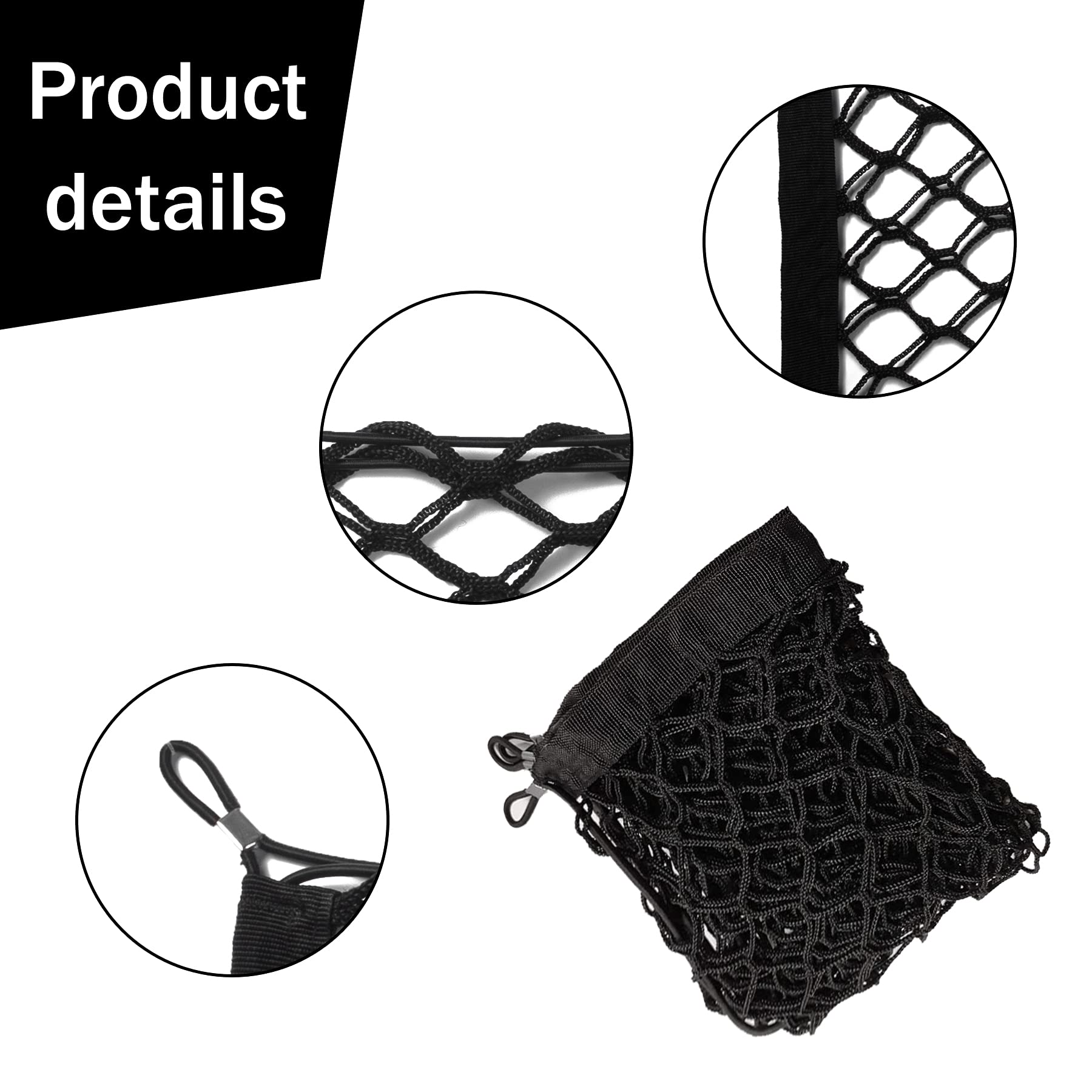 Amiss 2 Packs Cargo Net Stretchable. Adjustable Elastic Trunk Storage Net With Hook For Suvs, Cars And Trucks(43.3X15.8 Inch)