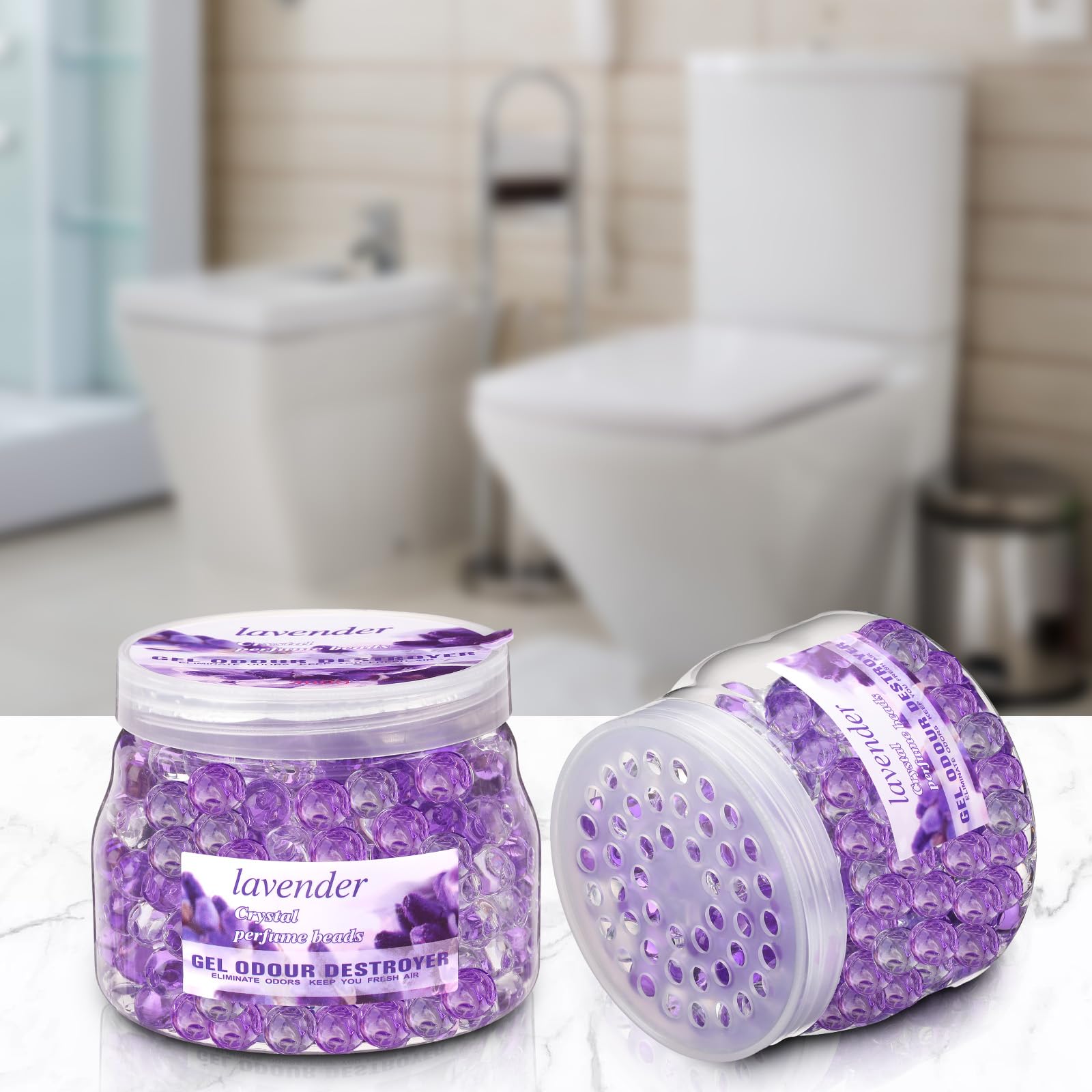 Dansib 9 Pack Odor Eliminator Gel Beads Bulk 10 Ounces Air Freshener Gel Beads Odor Eliminator for Home, Bathrooms, Cars, Boats