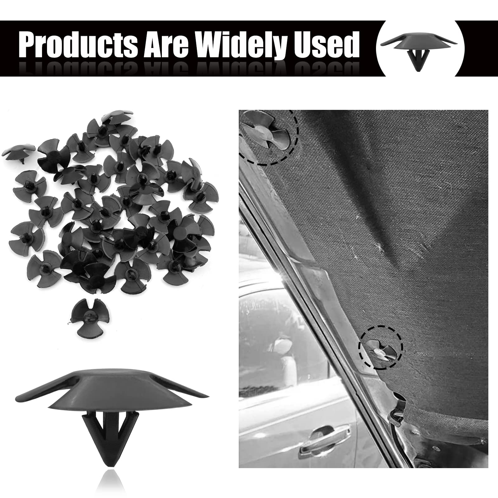 20Pcs Hood Insulation Retainers Push-Type Retainer Clipsreplacement For Chrysler Jeep Dodge Ram Cherokee Grand Cherokee - Replac