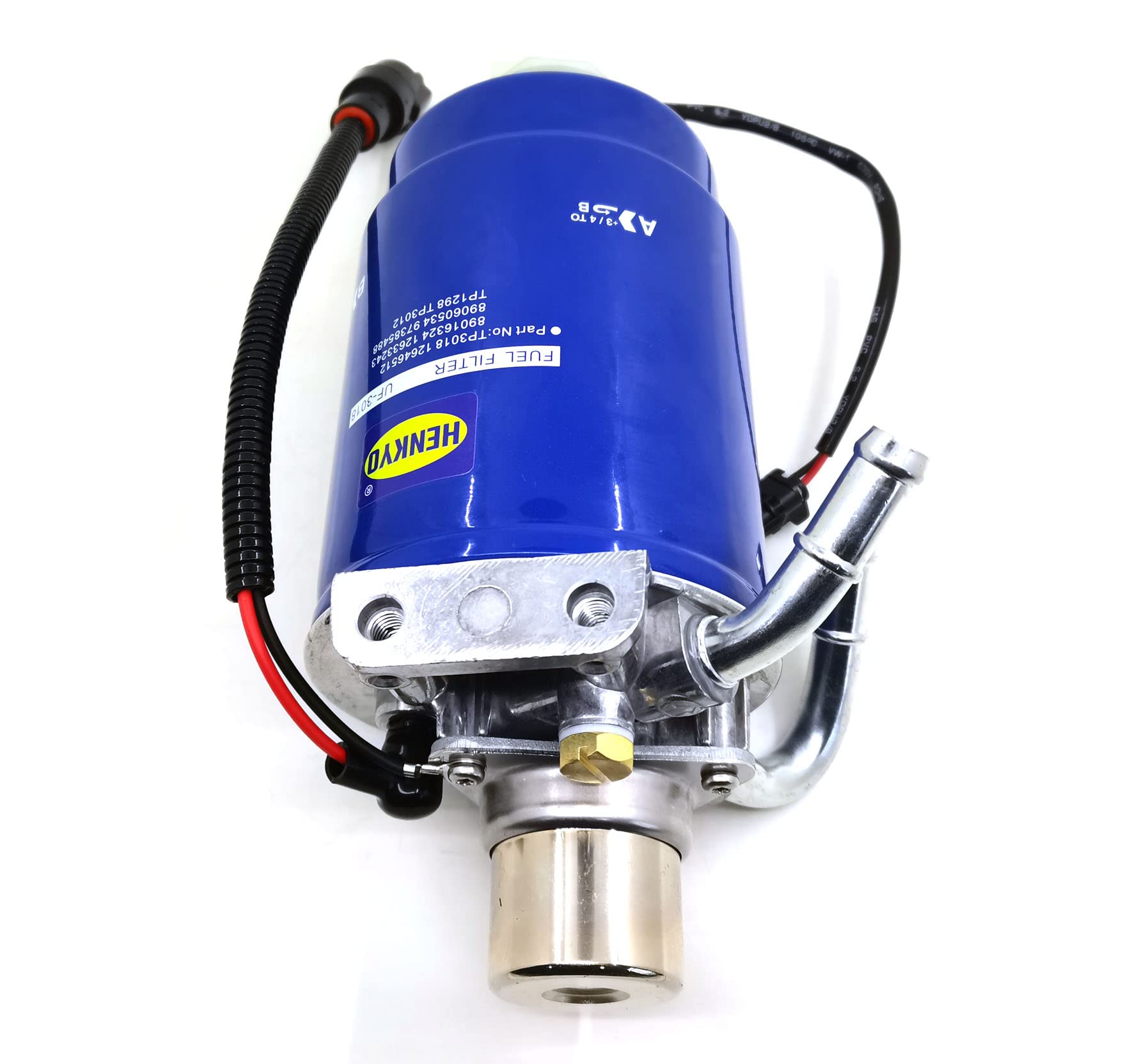 HENKYO Diesel Fuel Pump & Water Separator Filter Housing for 2005-2016 Chevy Silverado & GMC Sierra 6.6L Duramax, Aluminium