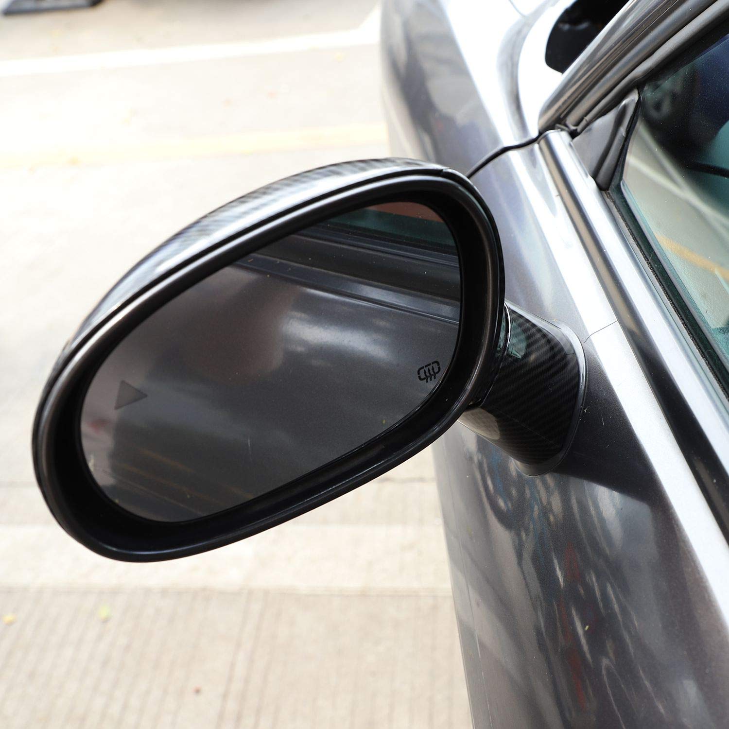 Voodonala For Challenger Abs Carbon Fiber Rearview Mirror Cover Side Mirror Trim Shell Cover Decoration Trim For 2009-2024+Dodge