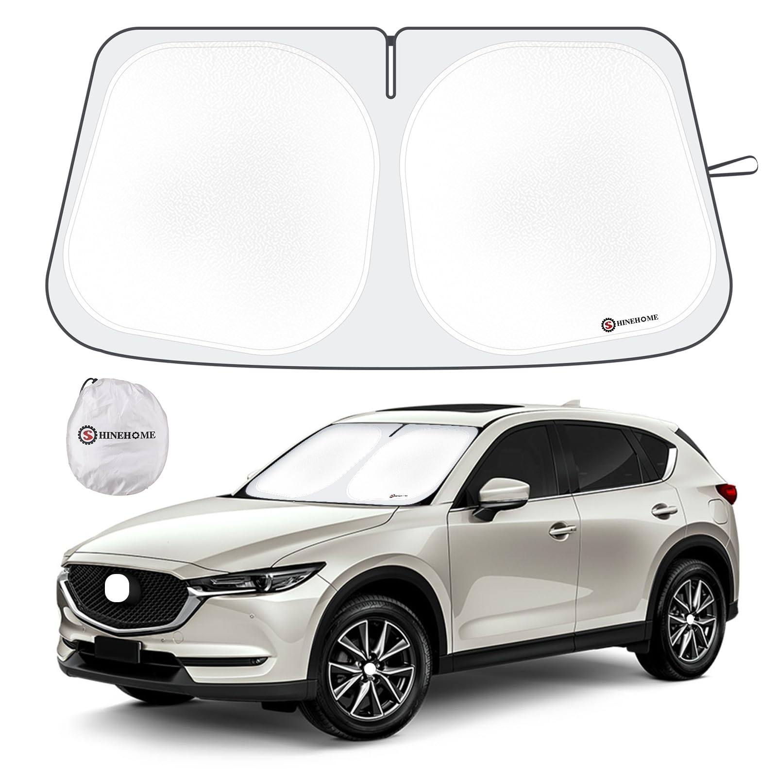 Shinehome Car Windshield Sun Shade Compatible With 2017-2023 2024 2025 Mazda Cx-5 Cx5 Accessories Sport, Touring, Grand Touring,