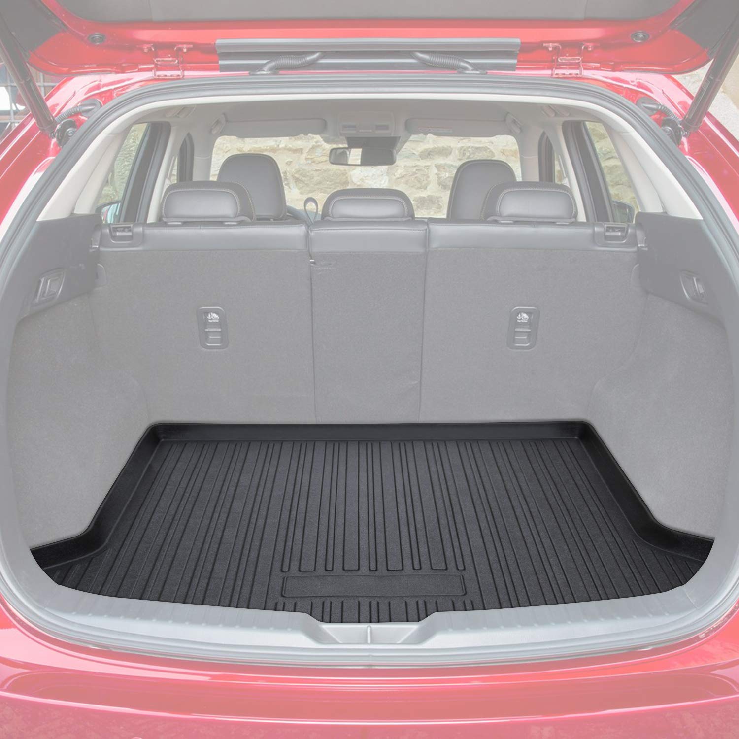 E-cowlboy Trunk Cargo Liner Mat Tray for Mazda CX-5 2017-2021 2022 Heavy Duty Waterproof Custom Fit - All Weather Odorless (Blac