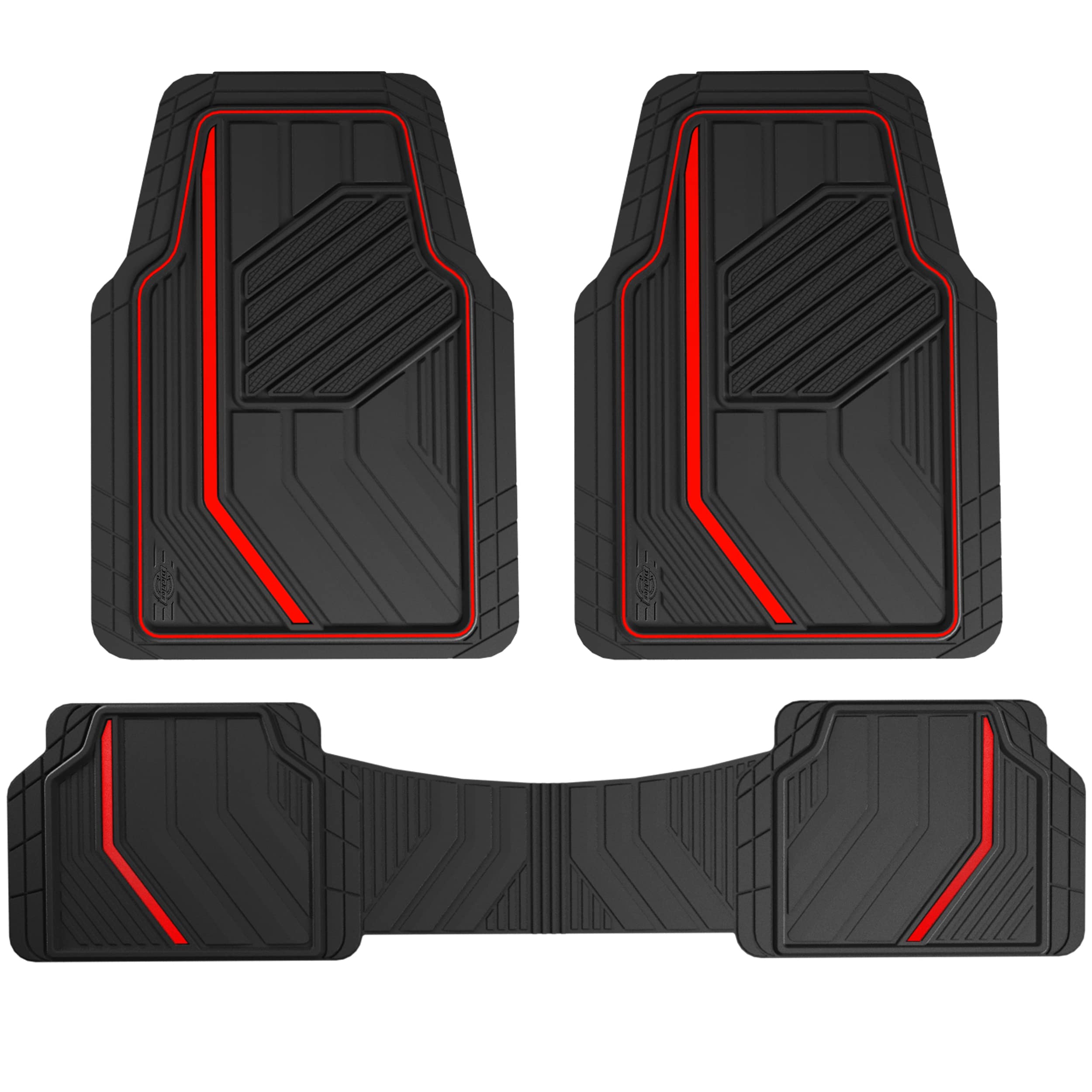Dickies 3-Piece Durasport Floor Mats, Heavy-Duty Automotive Floor Mats, All-Weather Floor Mats For Cars, All-Weather Floor Liner