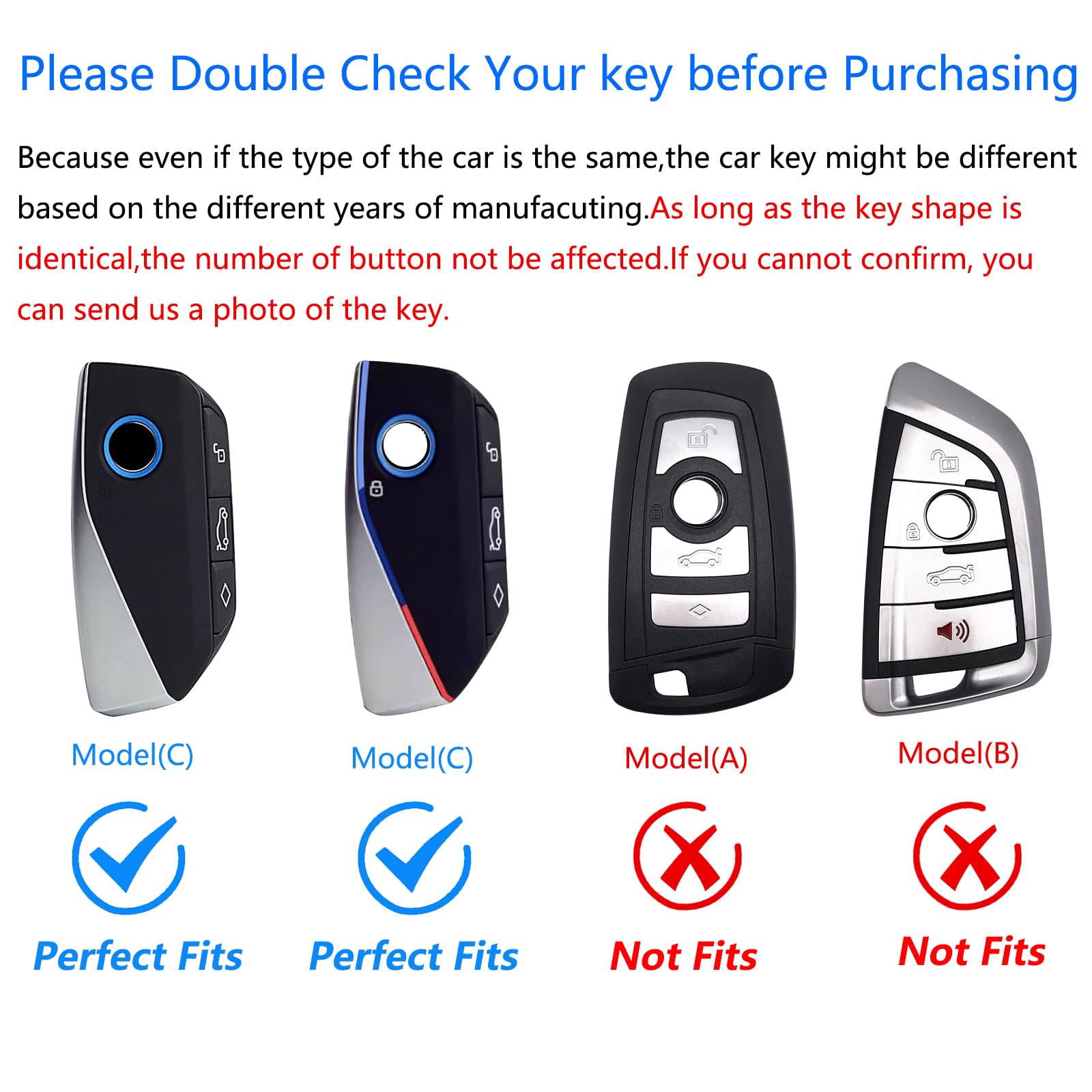 Ocezbiis For Bmw Key Fob Cover,Keychain,Zinc Alloy Protection Car Key Shell Case Compatible With 7 Series 2023 2024 I7 Ix X1 X5