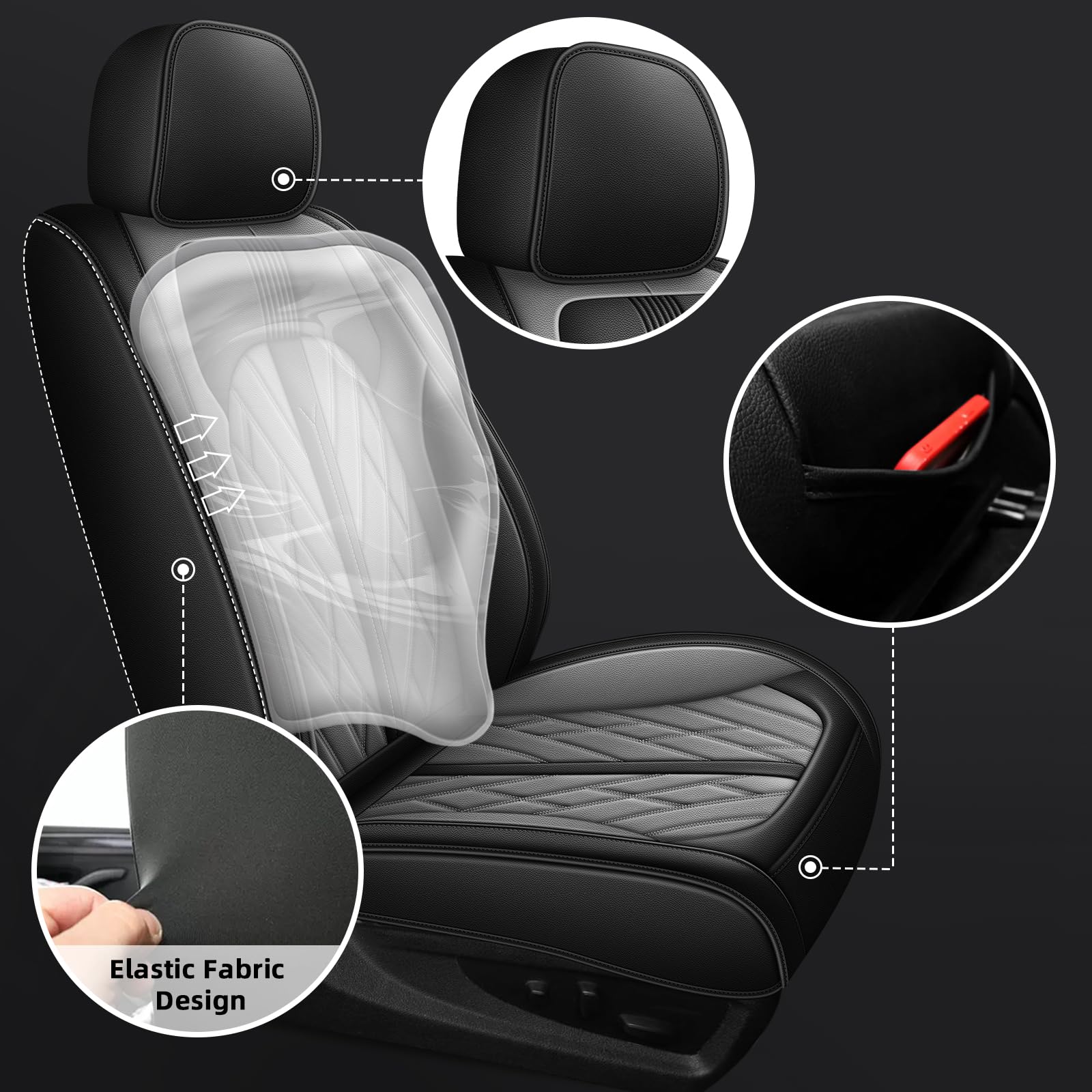 Ttx Lighting Seat Covers Fit For 2007-2018 Chevrolet Chevy Silverado Gmc Sierra 1500 2500Hd 3500Hd Trail Boss Z71 Crew Double Ex