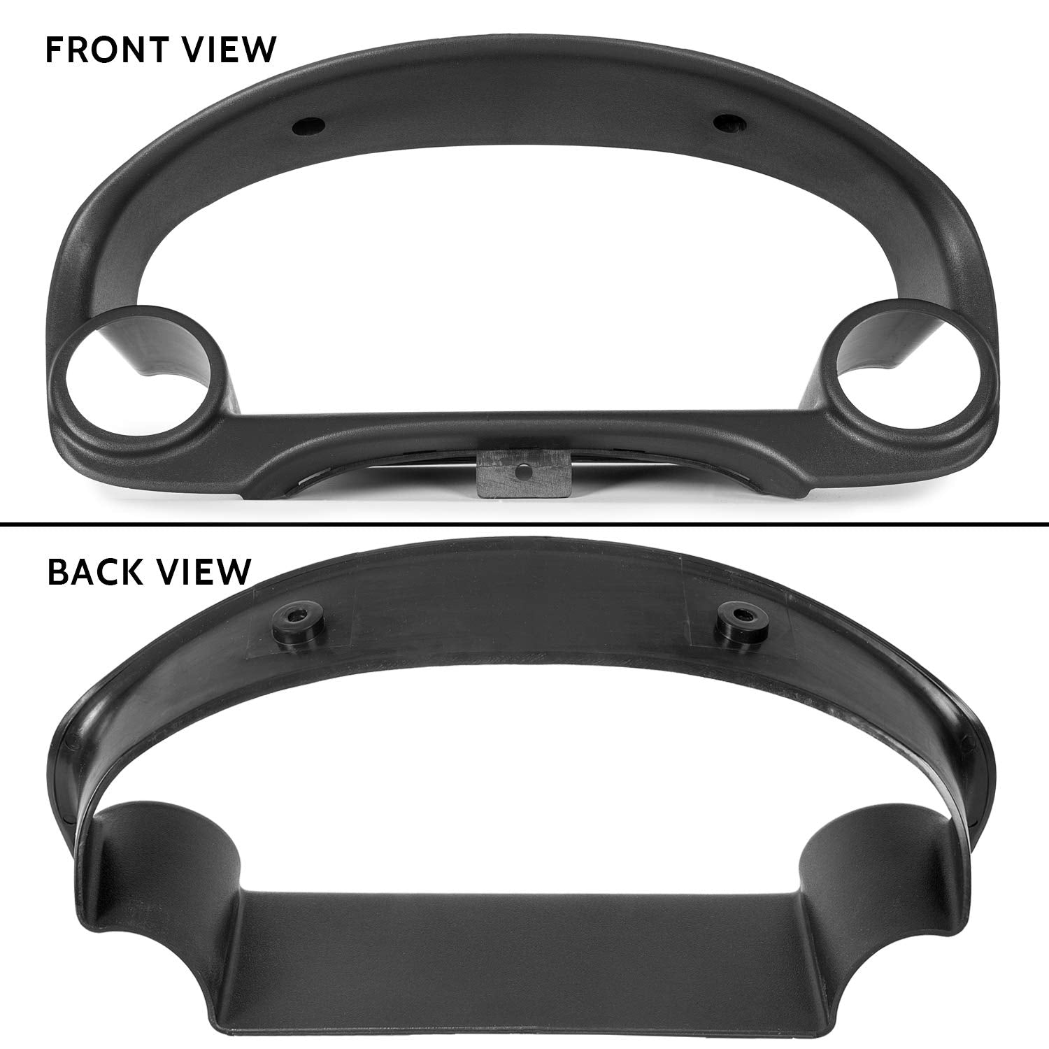 ECOTRIC Cluster Bezel for 1996-2000 Honda Civic, 52mm-60mm Dual Gauge, ABS Plastic