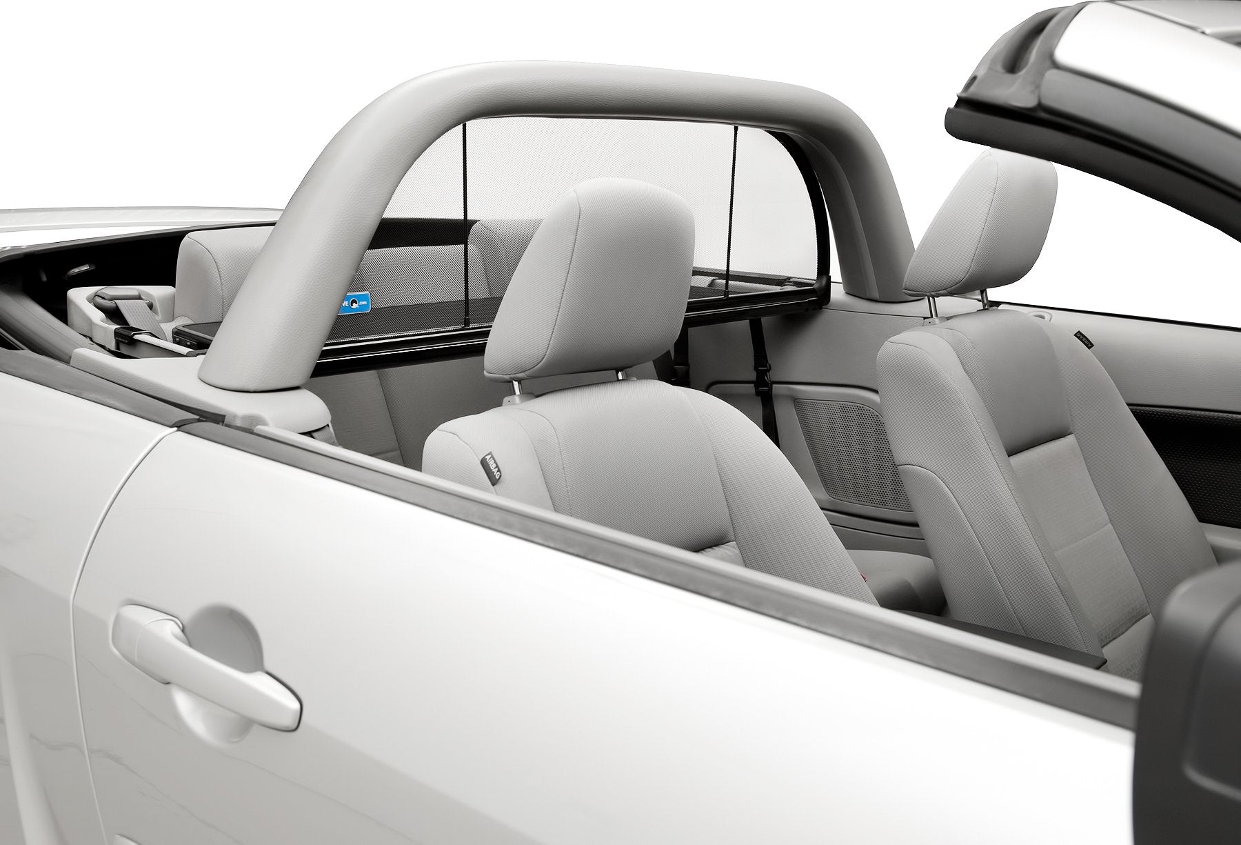 Love The Drive Mustang Convertible Wind Deflector 2005-2014, Transparent Black, Compatible with CDC, Saleen, Roush Lightbars