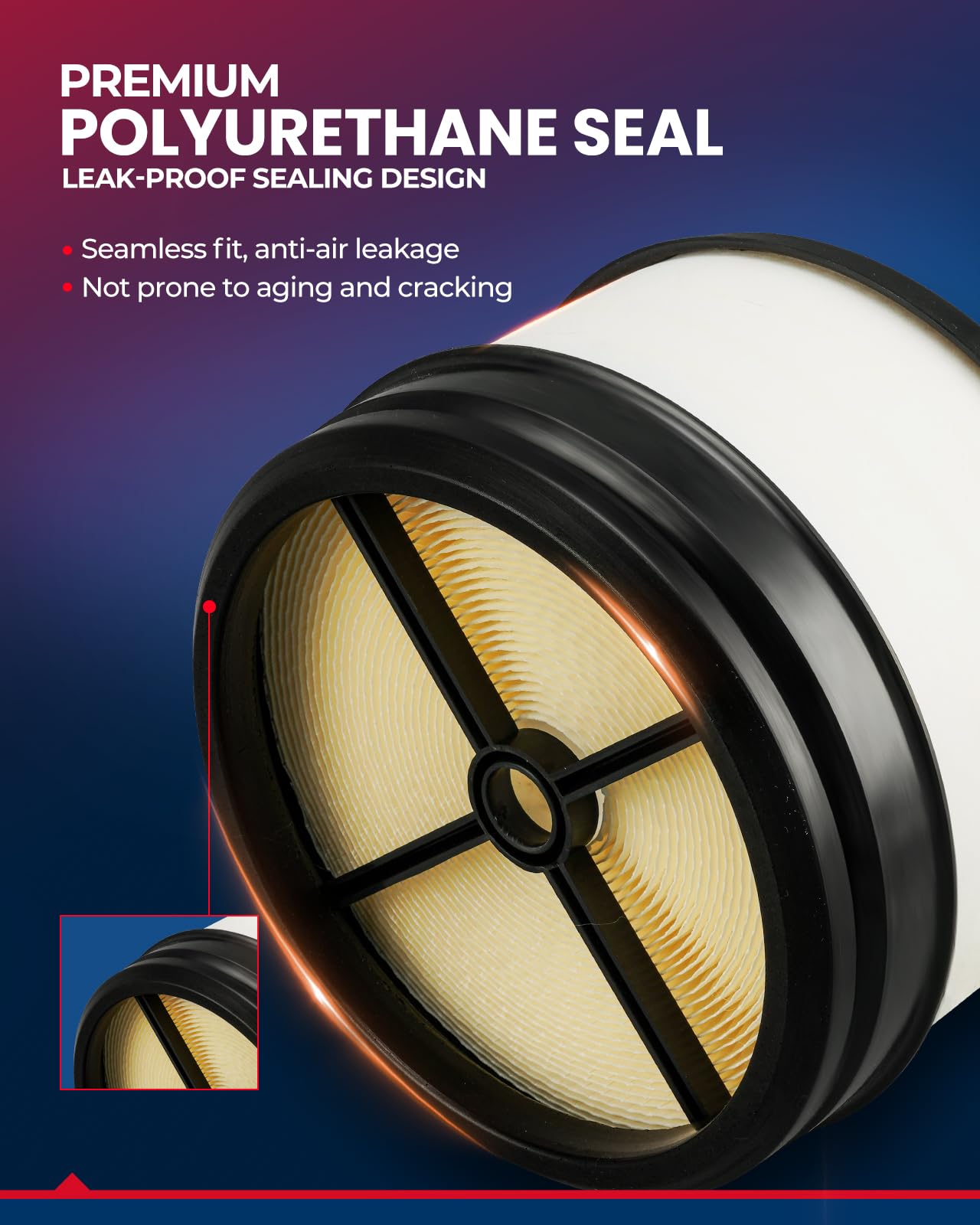 KAX Engine Air Filter, CA10161 Replacement for Chevrolet & GMC Models, Advanced Air Filter Media, Increased Acceleration