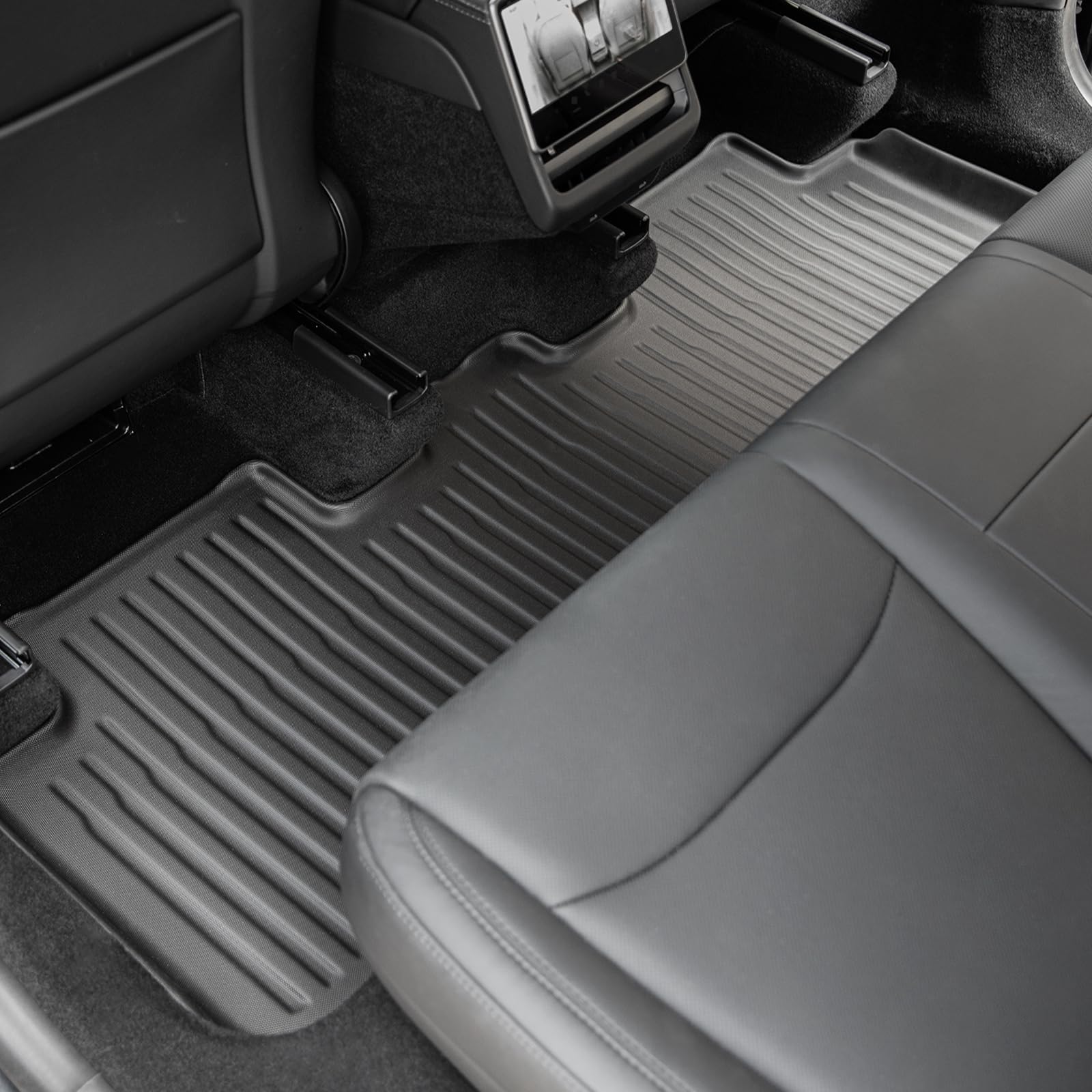 Autocessking 2025 New Tesla Model Y Juniper Floor Mats 5-Seater, Set Of 6 All Weather Tpe Waterproof Anti-Slip Front & Rear Trun