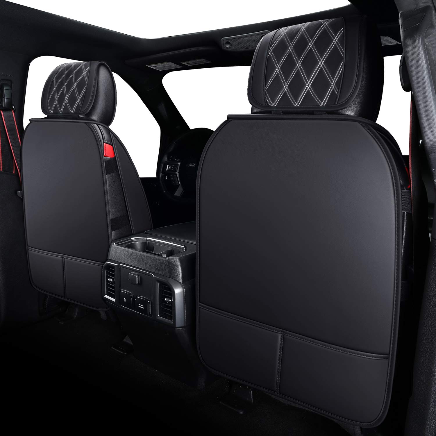 Aierxuan Car Seat Covers Full Set With Waterproof Leather Automotive Vehicle Cushion Cover For Cars Fit For 2009 To 2025 Ford F1