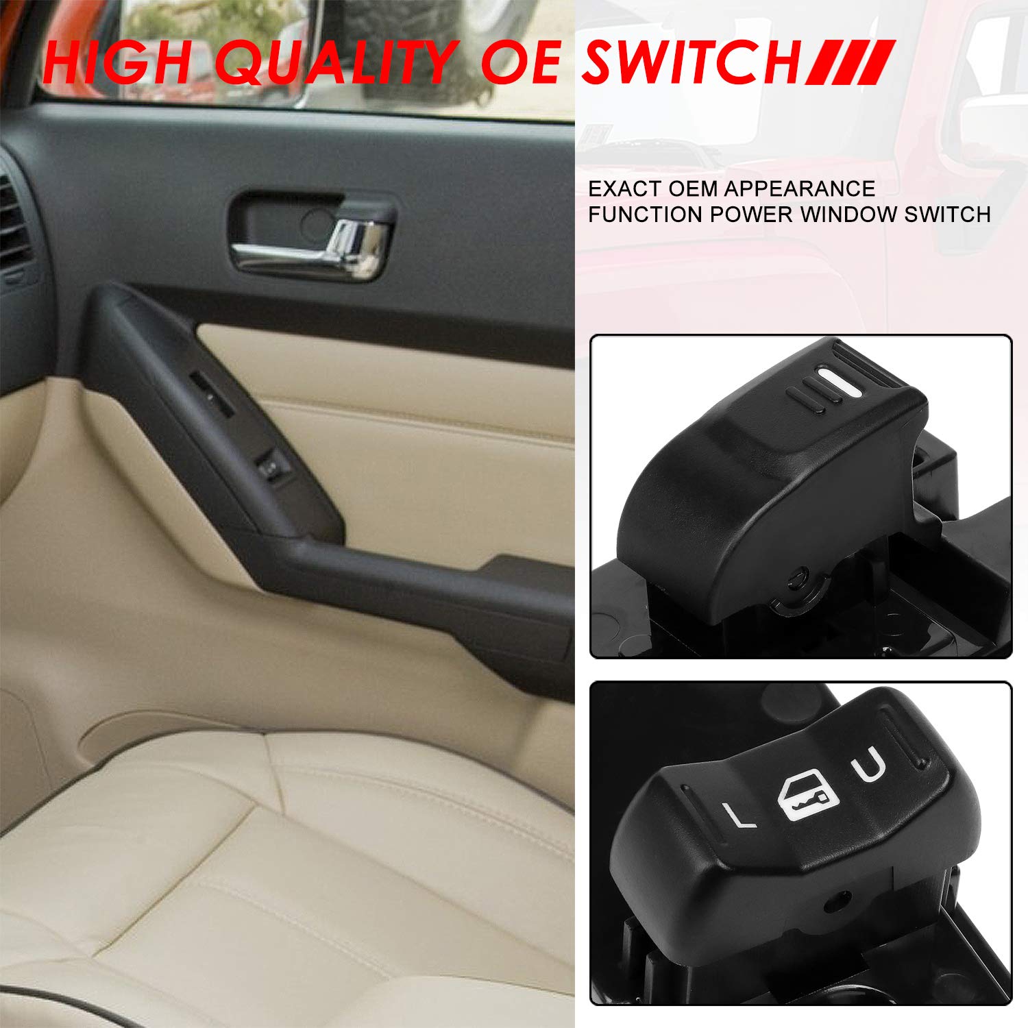 Oe Style Right Passenger Side Master Power Window Control Switch Replacement For Colorado Canyon Hummer H3 Isuzu I-Series 04-12