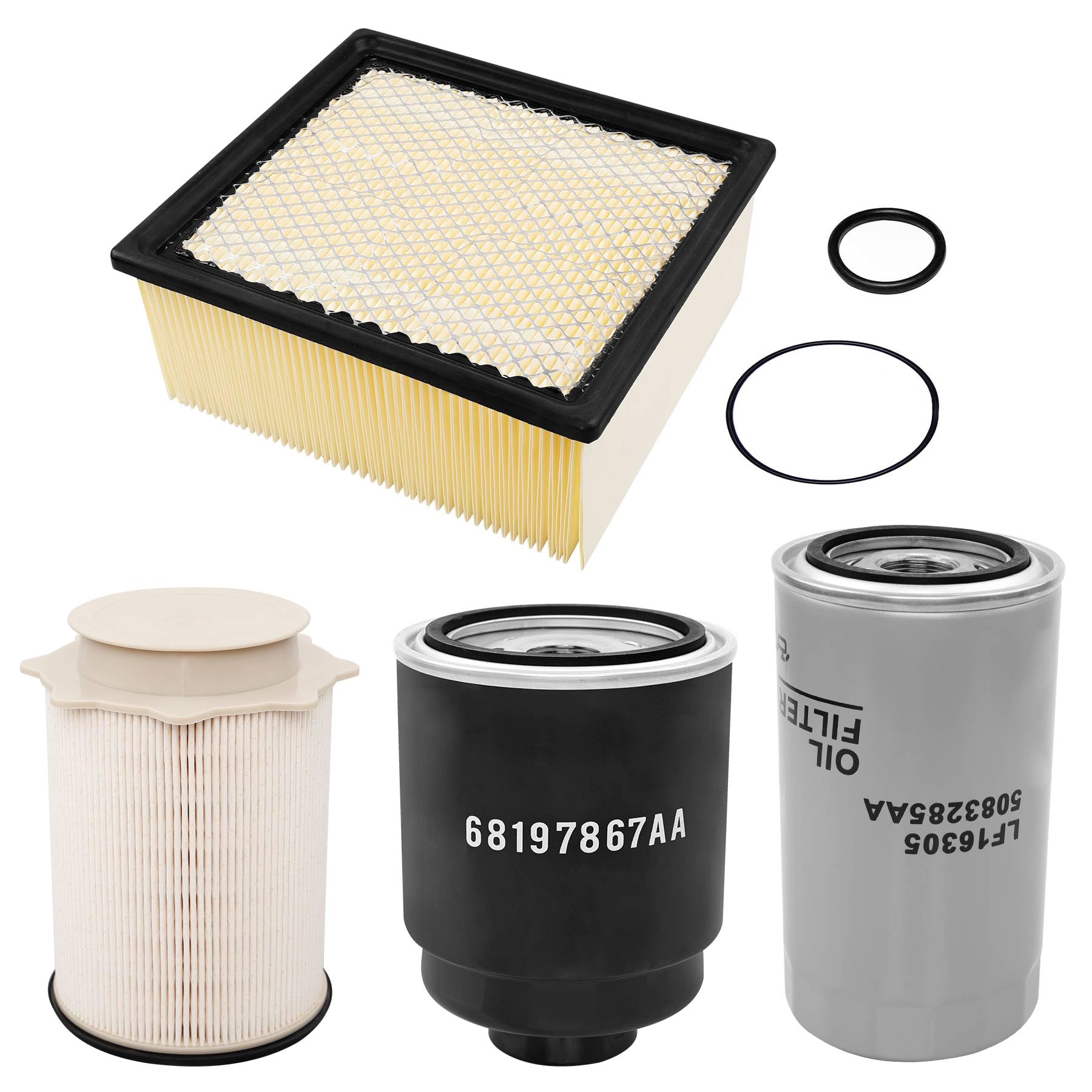 6.7L Cummins Diesel Filter Kit Compatible With 2013-2018 Dodge Ram 2500 3500 4500 5500 Engine Fuel Filter Water Separator And Oi