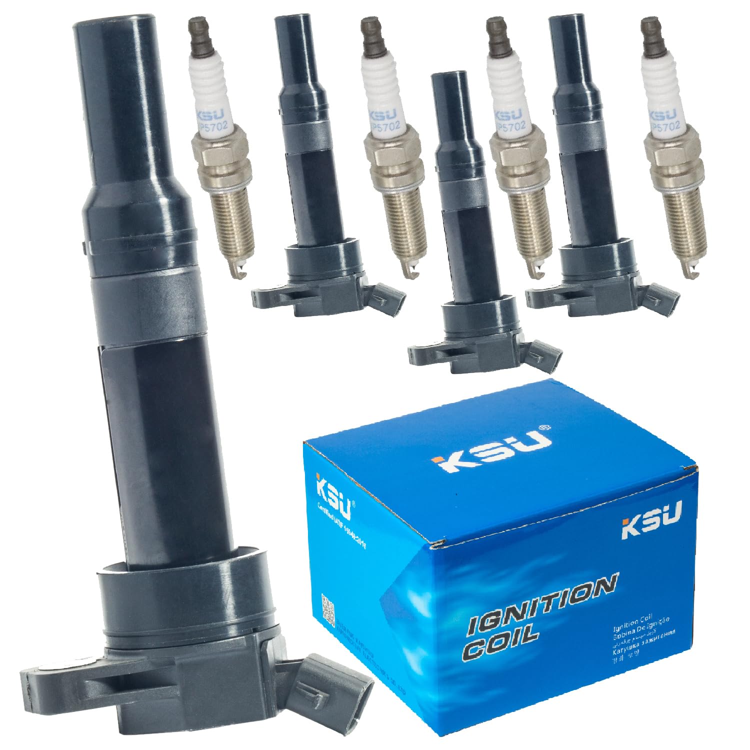 Ksu Coil Pack & Spark Plug Compatible With Hyundai Tucson 2.0L L4 2014-2021