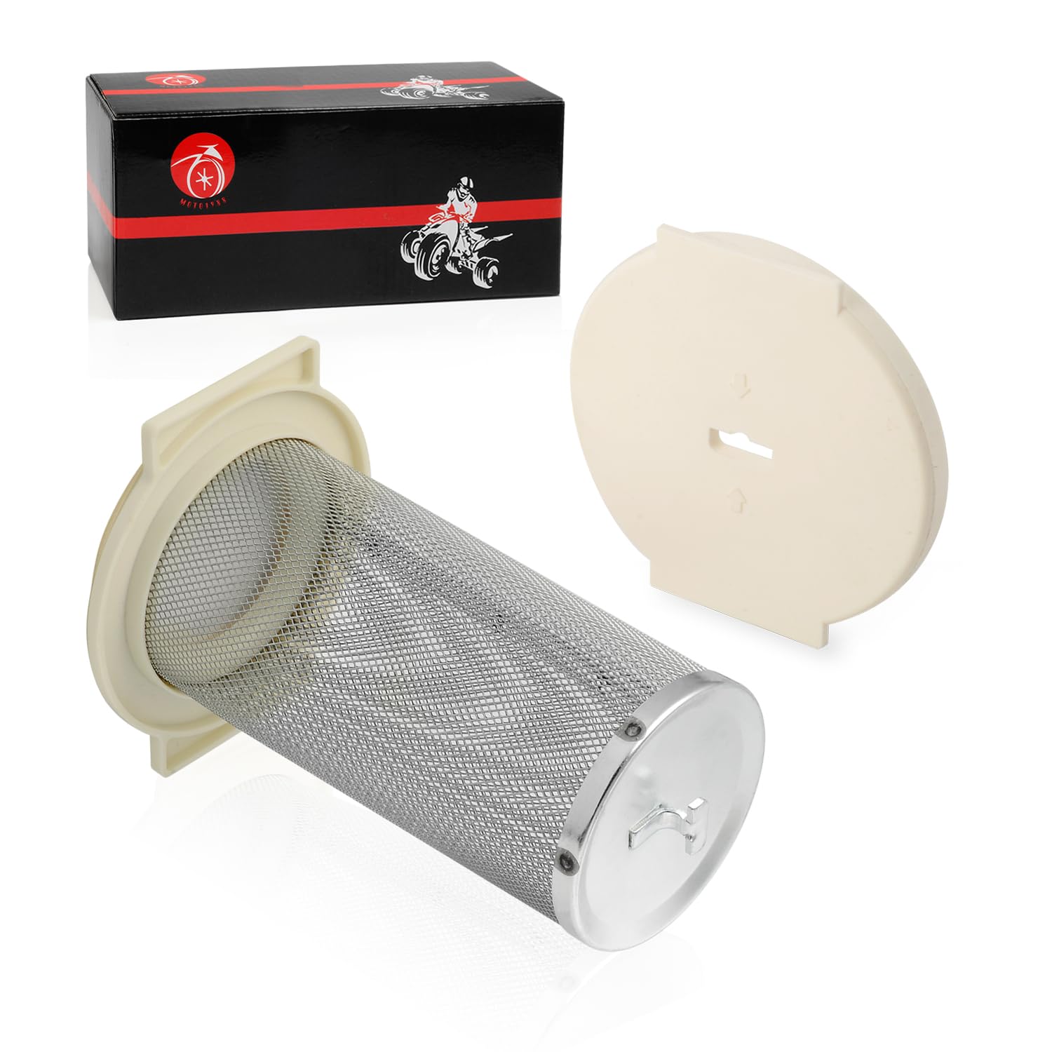Air Filter Cage Guide & END CAP For Yamaha Big Bear 350 Moto-4 250 350 Timberwolf 250 YFB250 1987-2000 Kodiak 400 1993-1999 1YW-
