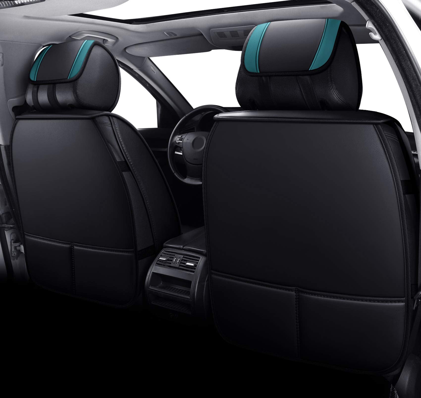 Aierxuan Front Seat Covers For Cars Leather Waterproof Cushions Universal Fit For Honda Accord Civic Toyota Corolla Highlander F