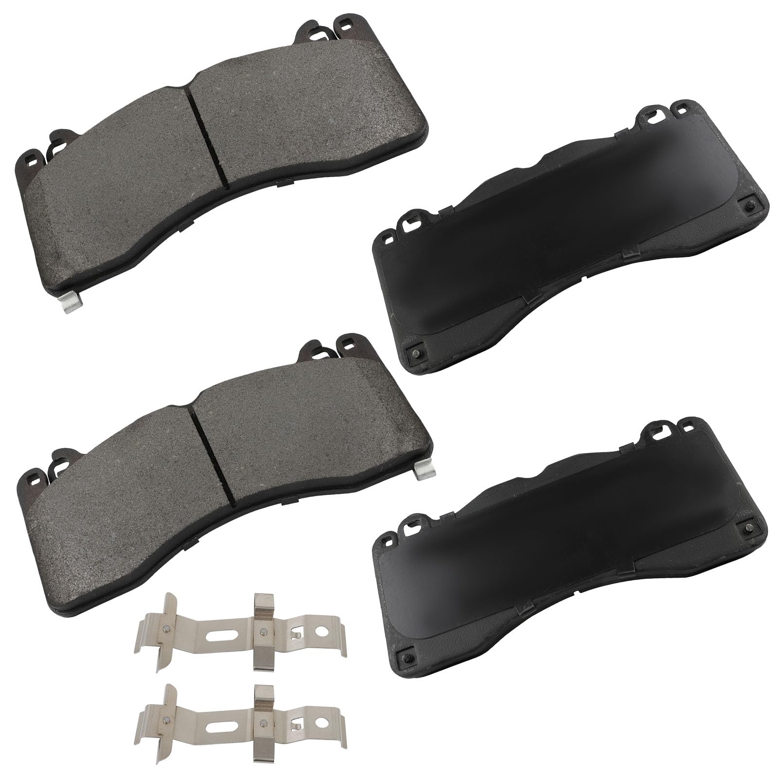 Cciyu D1792 Front Semi-Metal Disc Brake Pads Set W/Hardware Fit For Ford For Mustang 2017-2021