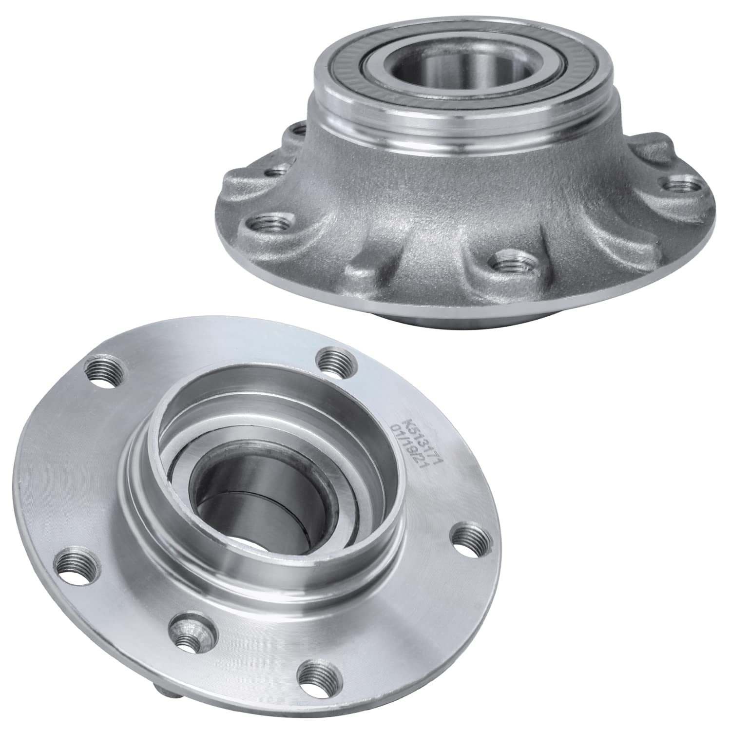 Detroit Axle - Front 2pc Wheel Bearing Hubs for 95-01 BMW 740i 740iL 750iL, 2 Wheel Bearing and Hubs Assembly 1995 1996 1997 199