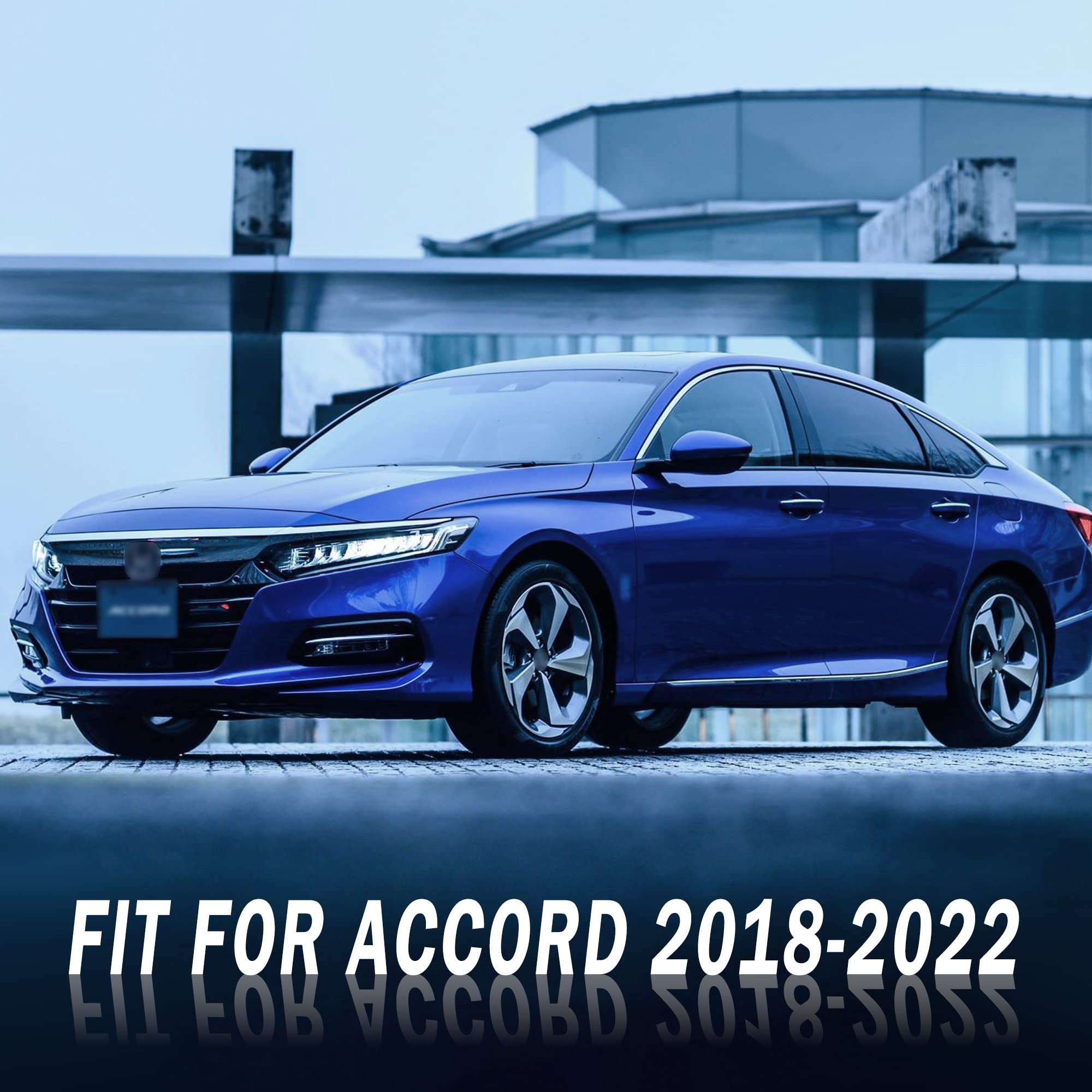 Tomall Car Window Edge Vinyl Stickers Compatible With Honda Accord Sedan 2018 2019 2020 2021 2022 Auto Window Cover Strip Trim A
