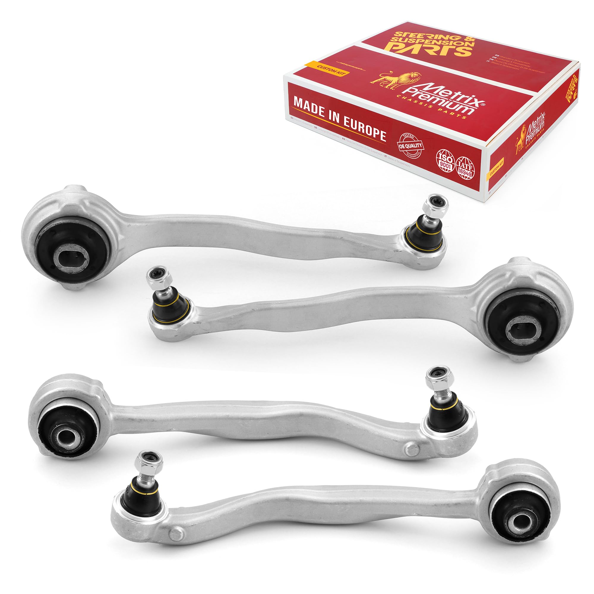 Metrix Premium Chassis Parts - 4 Pc Lower Forward & Rearward Control Arm Kit Fits 17-20 Mercedes-Benz Slc180 (Mexico), 16 Slk300