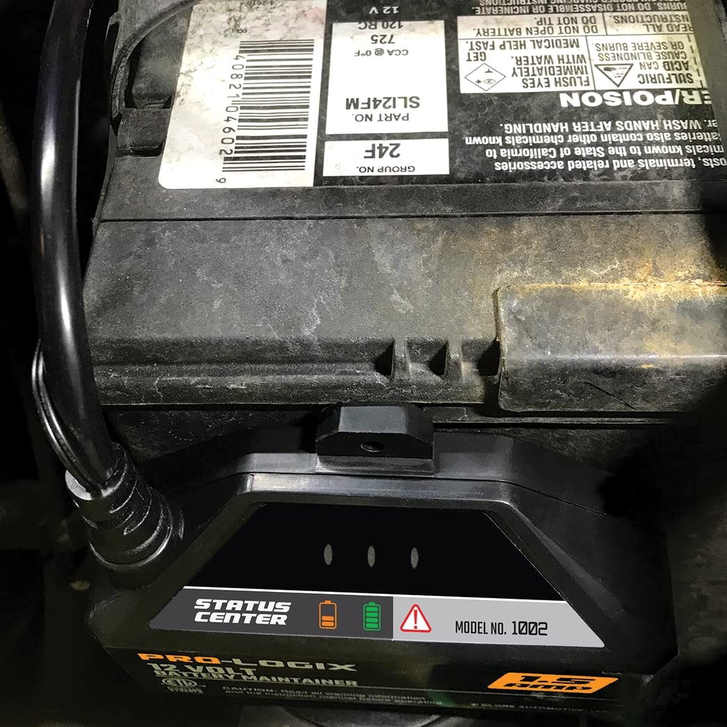 Clore Automotive 1.5 Amp 12V Automatic Onboard Battery Charger, Model 1002, Black, One Size