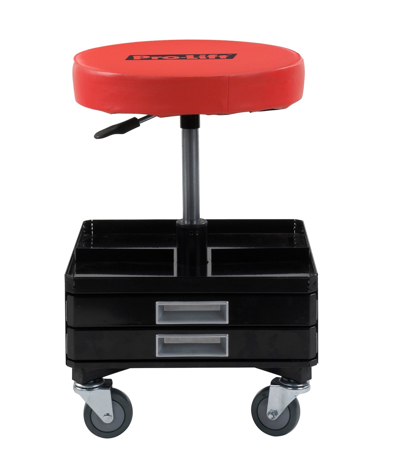 Pro-Lift C-3100 Grey Pneumatic Chair with Dual Tool Tray - 300 lb. Capacity, Pack of 1