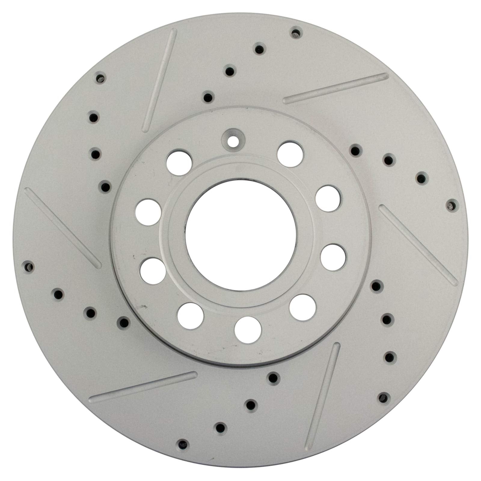 Trq Front Performance Brake Rotor Drilled Slotted Pair Set For 2011-2015 Audi A3 / 2011-2015 Audi A3 Quattro / 2010-2017 Vw Golf