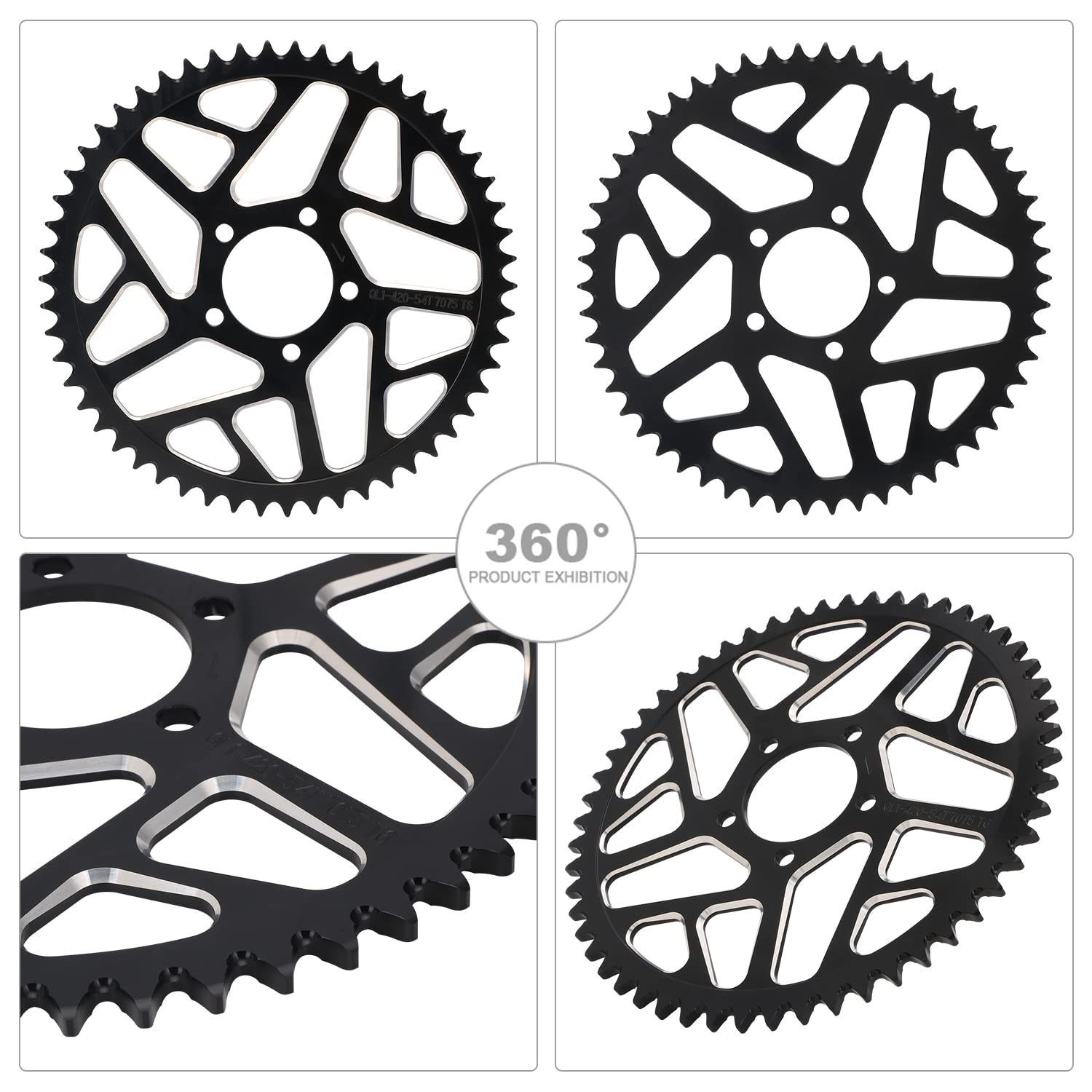 JFG RACING Sur Ron 54T Sprocket,Sur Ron Rear Sprocket 54 Tooth Aluminum Alloy For Sur Ron Surron Light Bee S/X Talaria Sting Seg