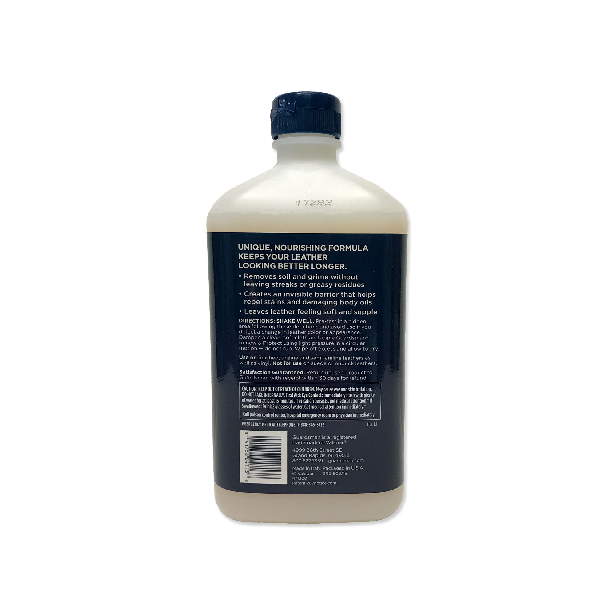 Guardsman Renew & Protect Leather Cleaner, Conditioner, and Protector for Leather Furniture & Car Interiors | Small Leather Good