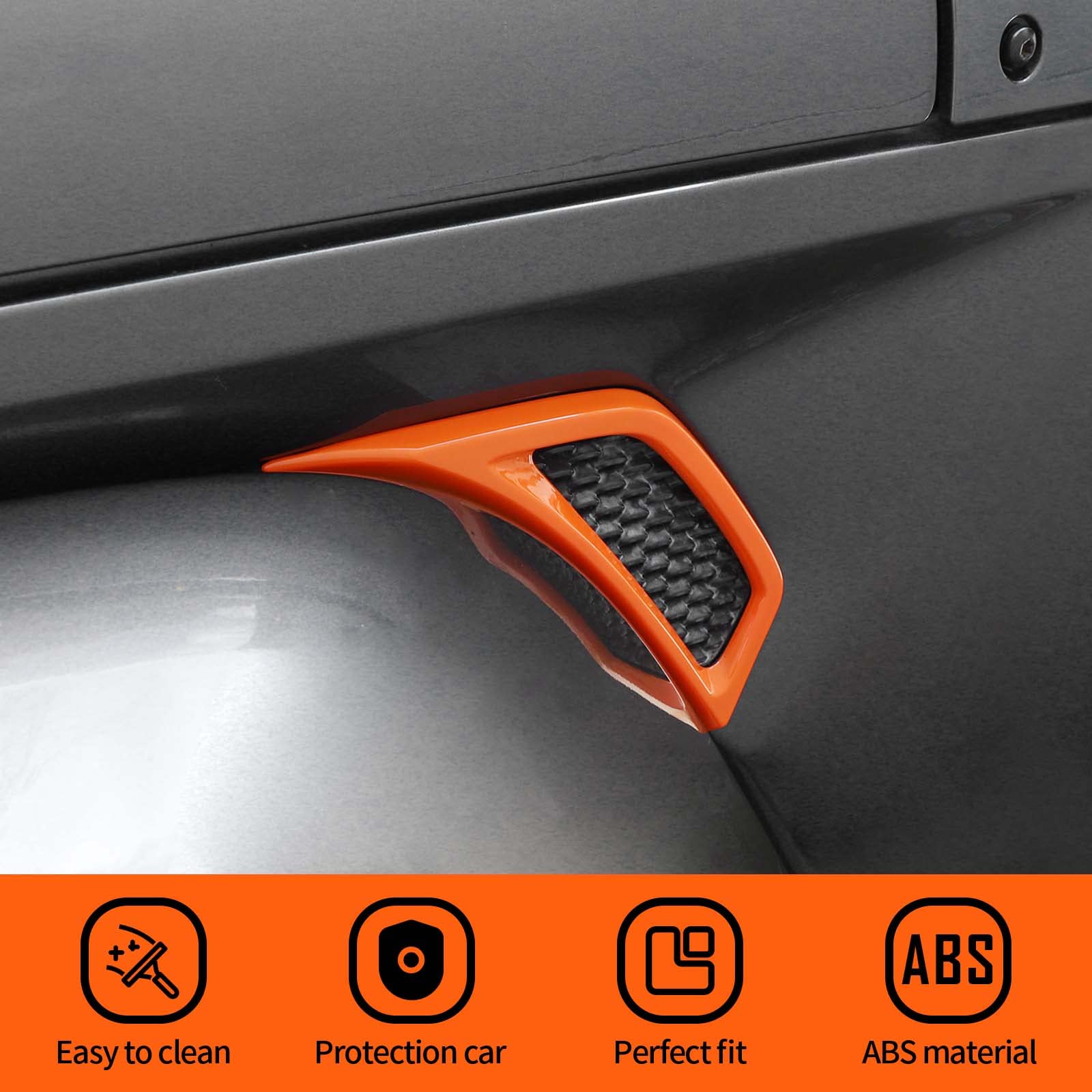Voodonala For Jeep Jl Abs Side Air Conditioning Vent Outlet Decoration Trim For 2018-2025 Jeep Wrangler Jl Jlu Gladiator Jt 4Xe