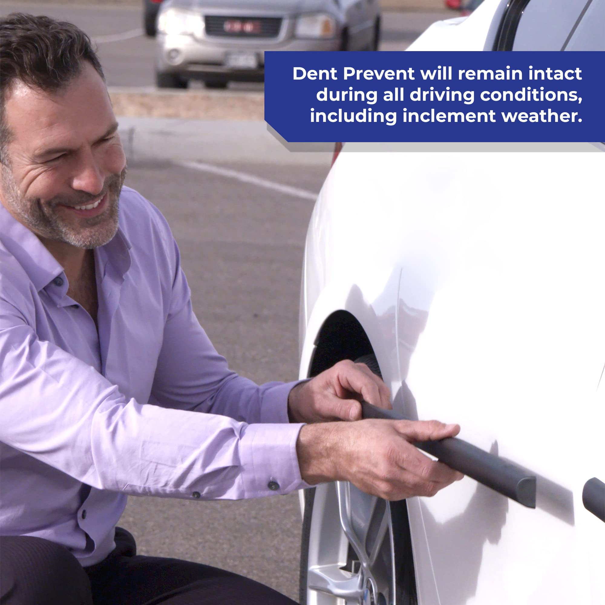 DP BUYDENTPREVENT Dent Prevent Car Door Protector - Removable Magnetic, Matte Black, Custom Fit for 2-Door Vehicles, Carbon Fibre Material