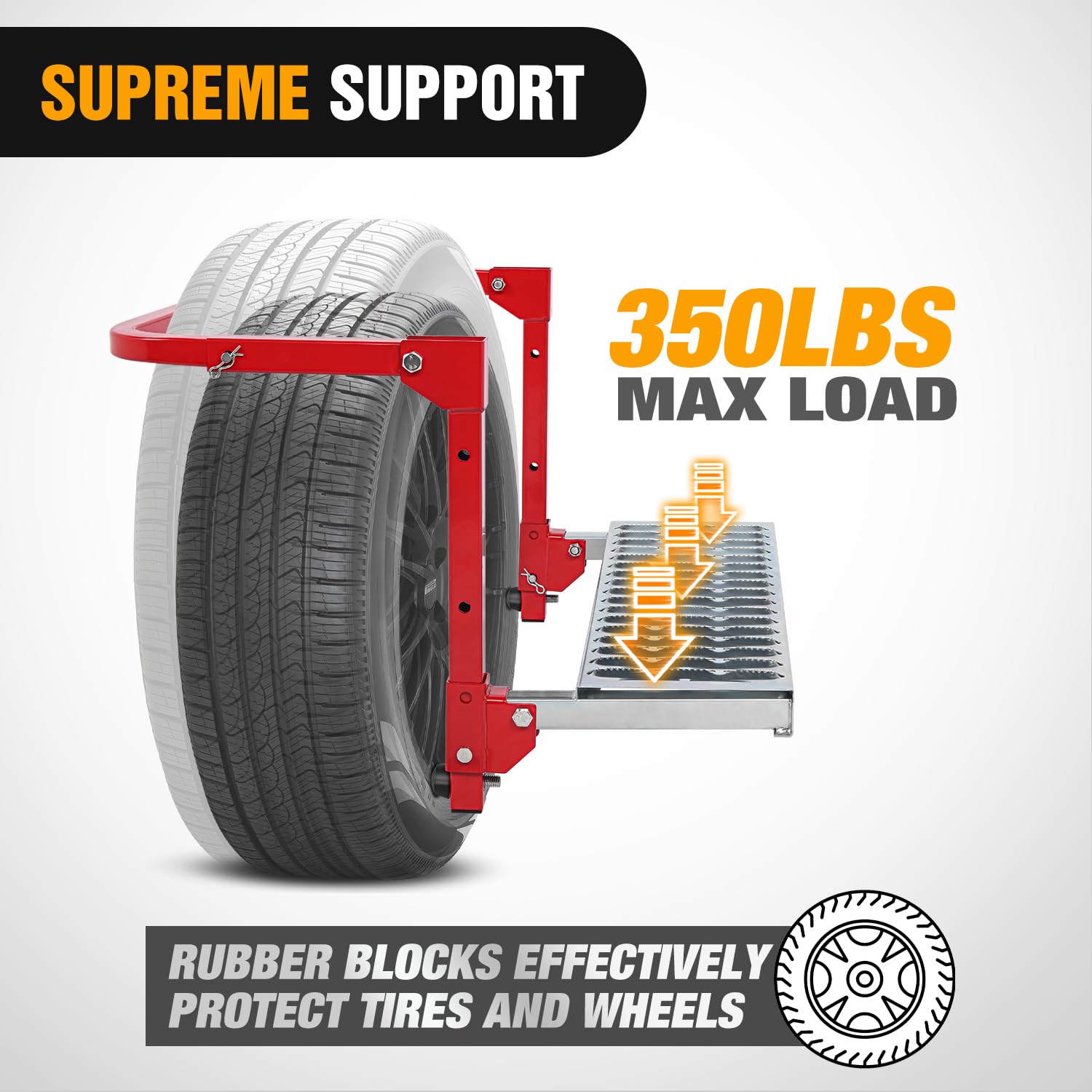 Nilight Folding Heavy Duty Tire Step Non-Slip Steel Surface Adjustable To Fit Tire From 10    To 15    Rated Up To 350 Lbs For T