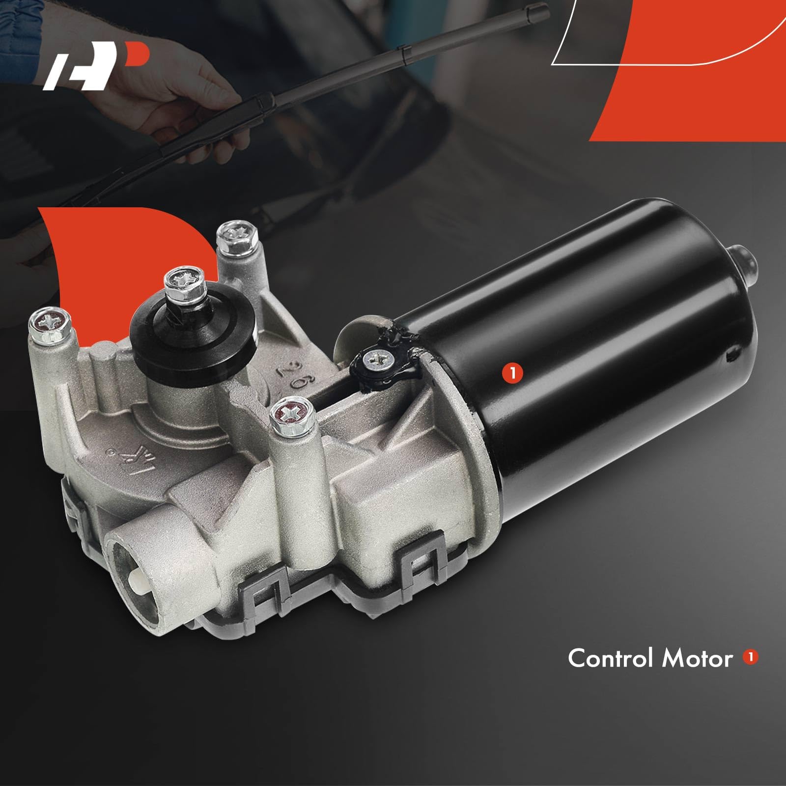 A-Premium Front Windshield Wiper Motor Without Washer Pump Compatible with Ford, Lincoln, Mazda, Jaguar & Mercury Models - F-150
