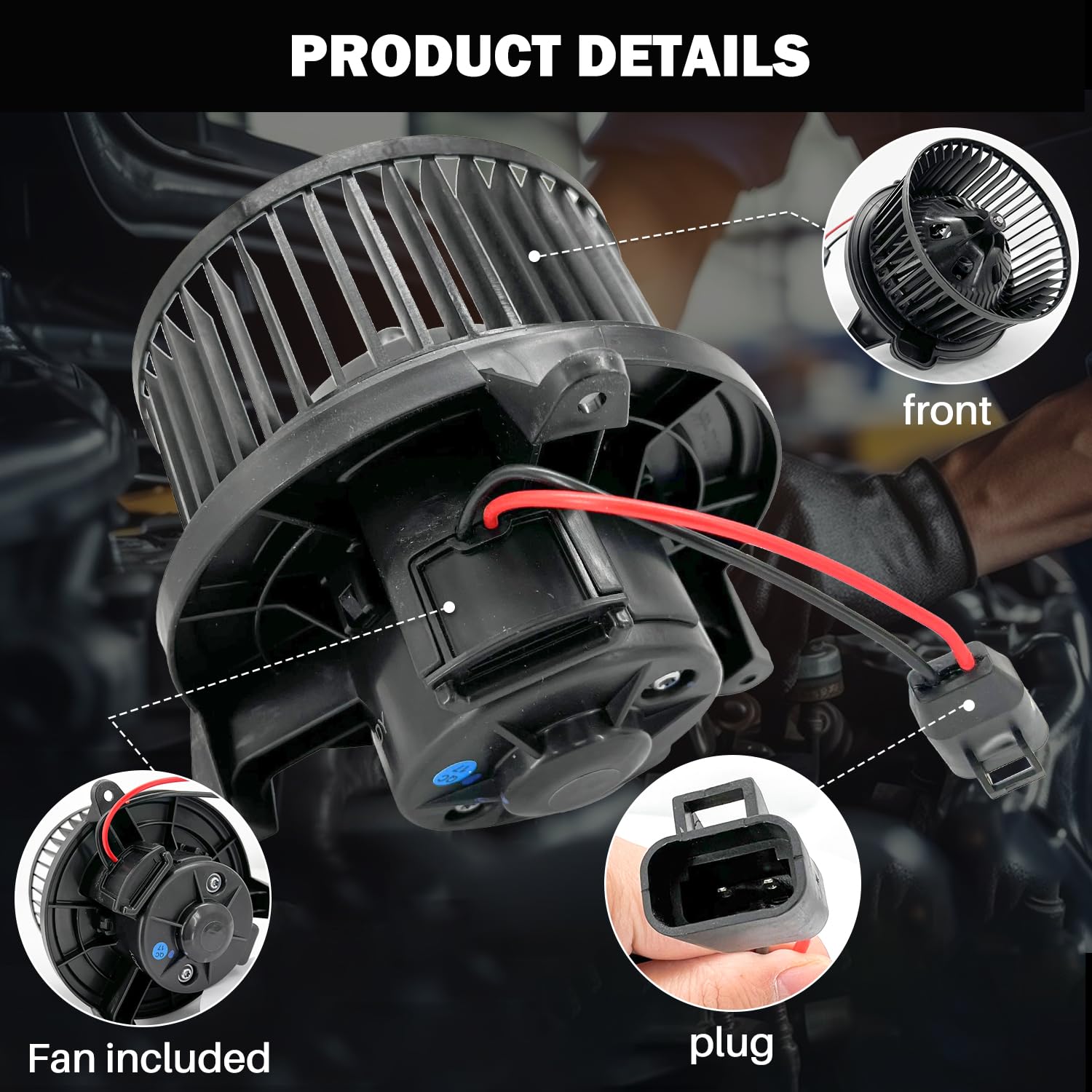 Aspligo 700175 Ac Heater Blower Motor Fan Assembly Fit For Nissan Frontier 2005-2019, Pathfinder 2005-2012,Xterra Replaces 2005-