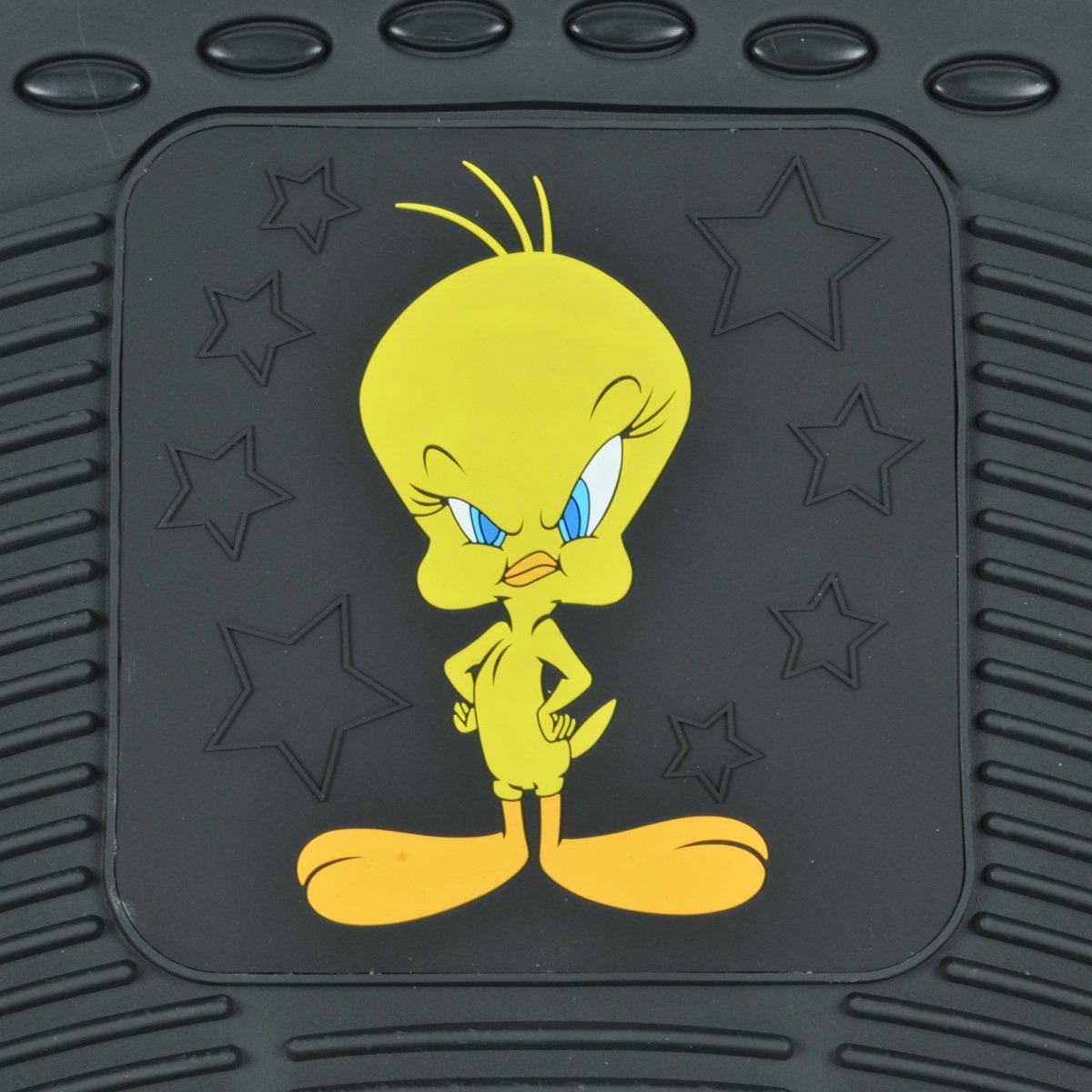 BDK Tweety Bird Car Floor Mats, Heavy Duty Rubber, All-Weather Protection, Model WBMT-1172, Black
