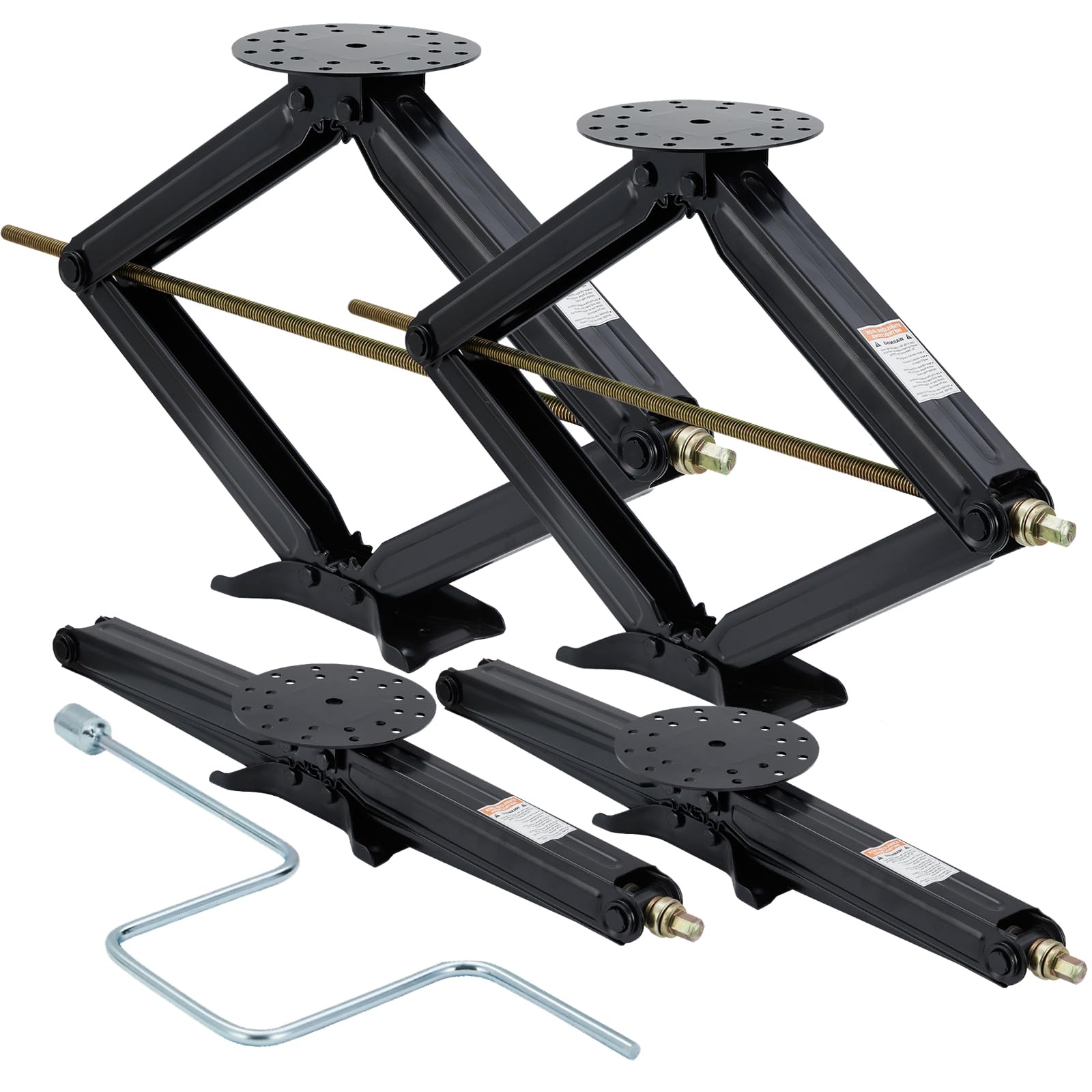 30 Set of 4 Heavy-Duty RV Stabilizer Jacks - 7500 lbs Capacity RV Trailer Leveling Jacks with Stable Base for Travel Trailers & 