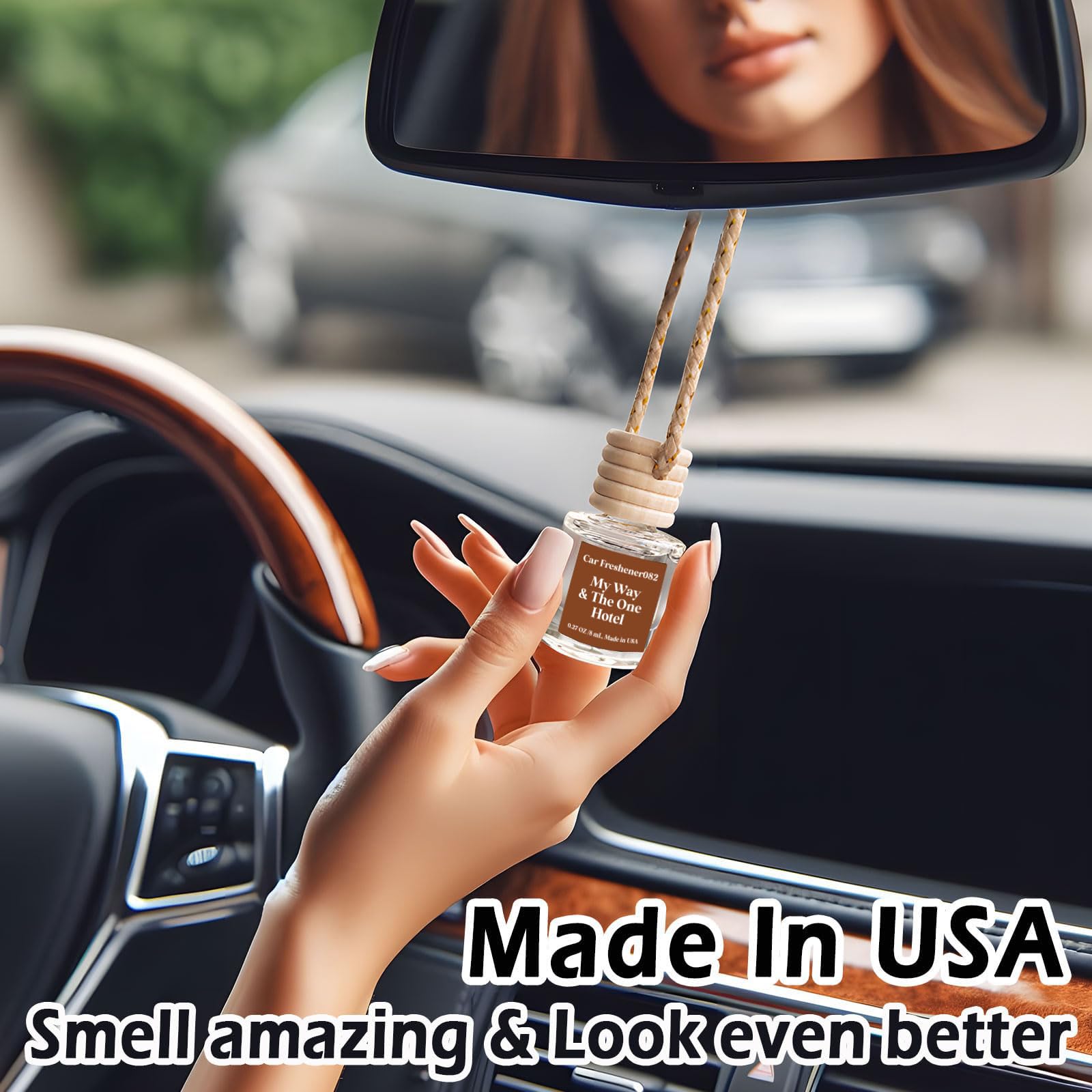 C CLASSY PERSONALIZED JEWELRY C Classy Car Air Freshener 2 Pack - Beige Essential Oil Diffuser for Cars, Long-Lasting Fragrance