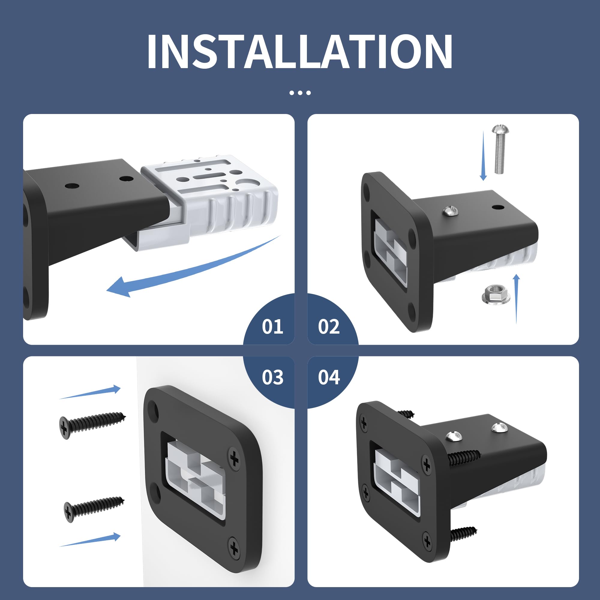 Rvboatpat 120 Amp Battery Quick Disconnect Connector With Plug Mounting Panel Battery Cable Connector Battery Terminal Connector