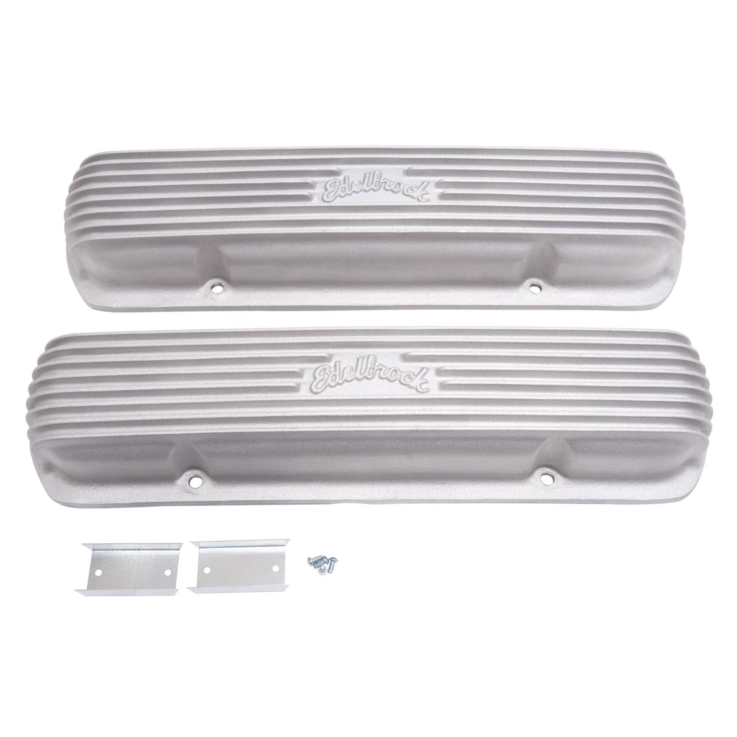 Edelbrock 41309 Valve Cover Kit (Classic Finned Pontiac V8 62-79)
