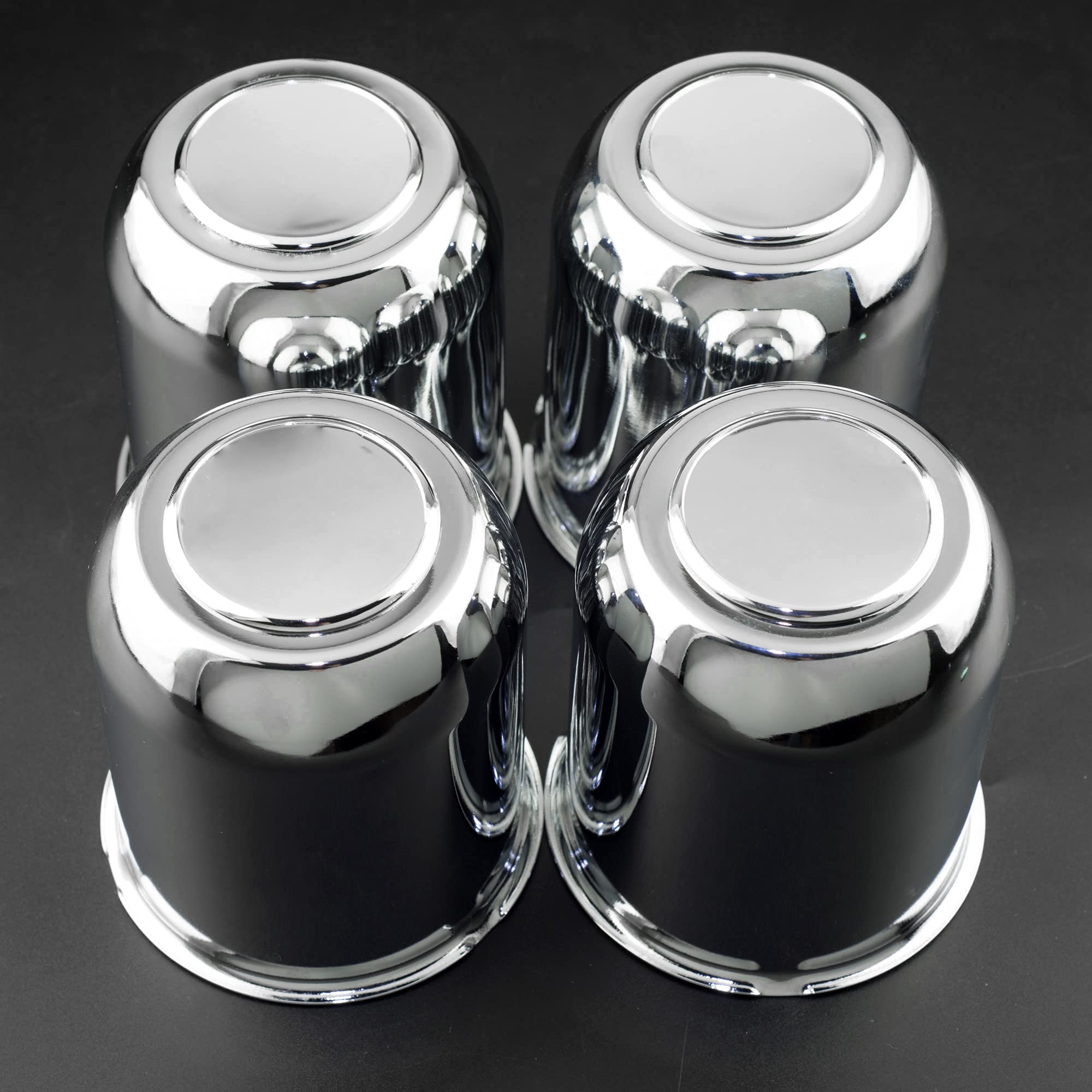 Gtownworks 4Pcs 3.74Inch Trailer Wheel Center Caps Fit 3.74' Center Bore Truck Trailer Rv Suv Wheels Rims, Carbon Steel Silver Hub Covers