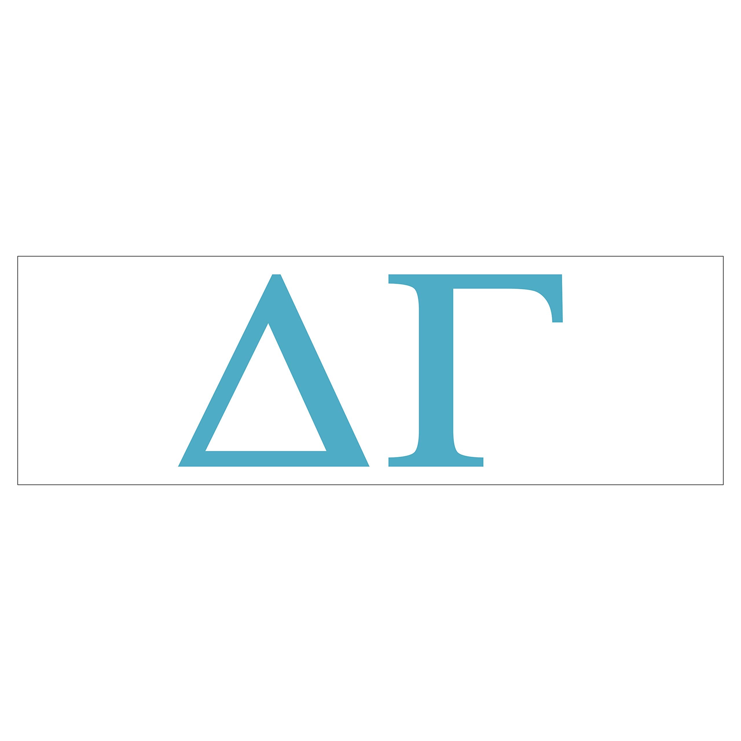 Pro-Graphx Delta Gamma Greek Sorority Sticker Decal, 2.5 Inches Tall, Sky Blue