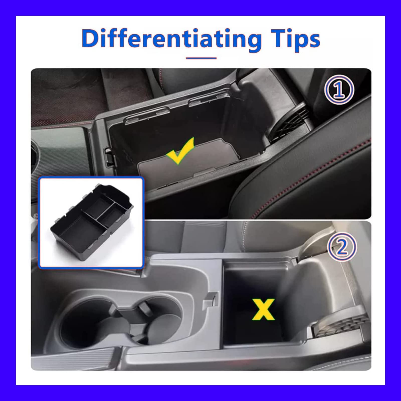 XXCIWP Black Console Organizer Tray for 2022-2025 Honda Civic 11th Gen Sedan & Hatchback, 2pcs Accessories