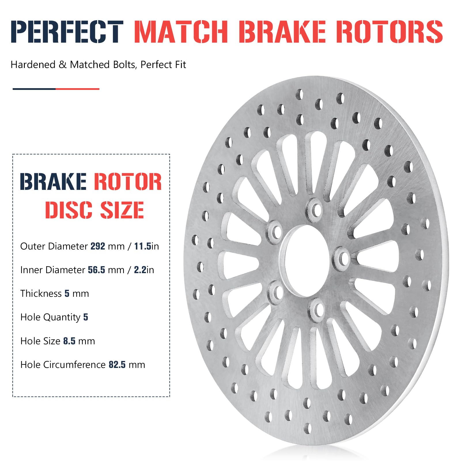 Front and Rear Brake Rotors for Harley Electra Glide for Road King for Road Glide for Street Glide, for FLHR,FLHRI/FLHT/FLHTI/FL