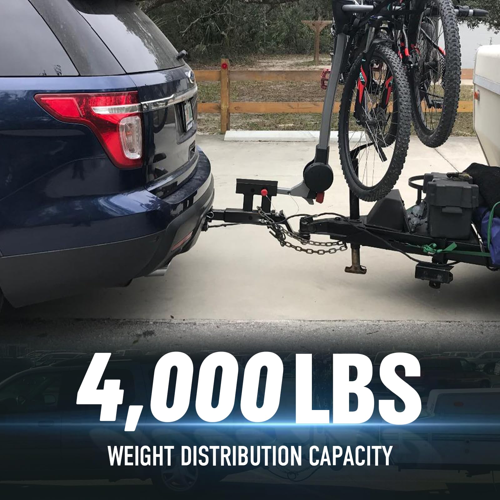 YZONA Tow Hitch Dual Extender 2 Inch, 4000 LBS Capacity, Fits 2" Class III & IV Receivers, Trailer Hitch Adapter Extension