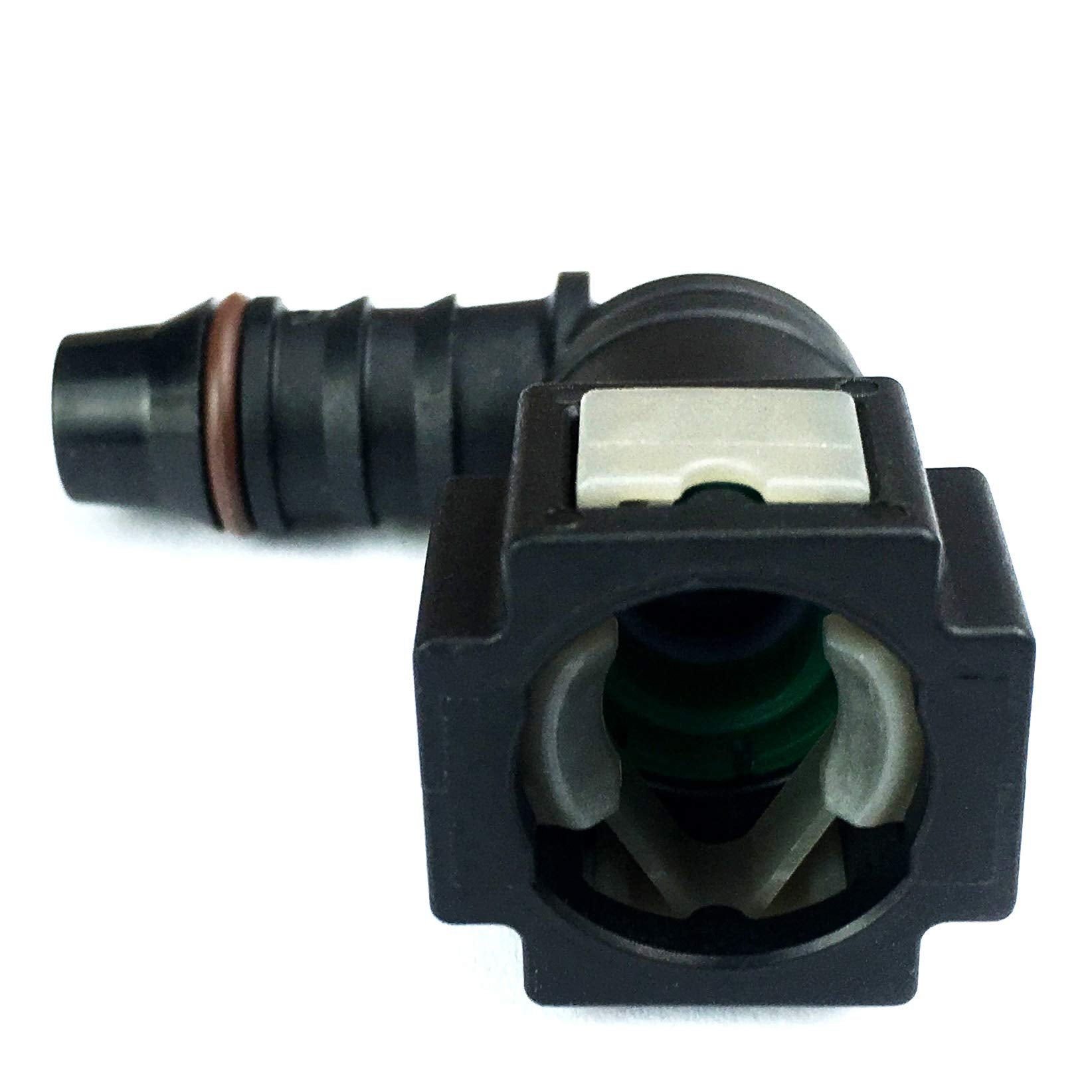 Fuel Line Quick Dis-Connect/Connector 3/8 Bundy Female To Barb Straight For 3/8 Steel To 1/4 Nylon Tubing, Pack Of 2