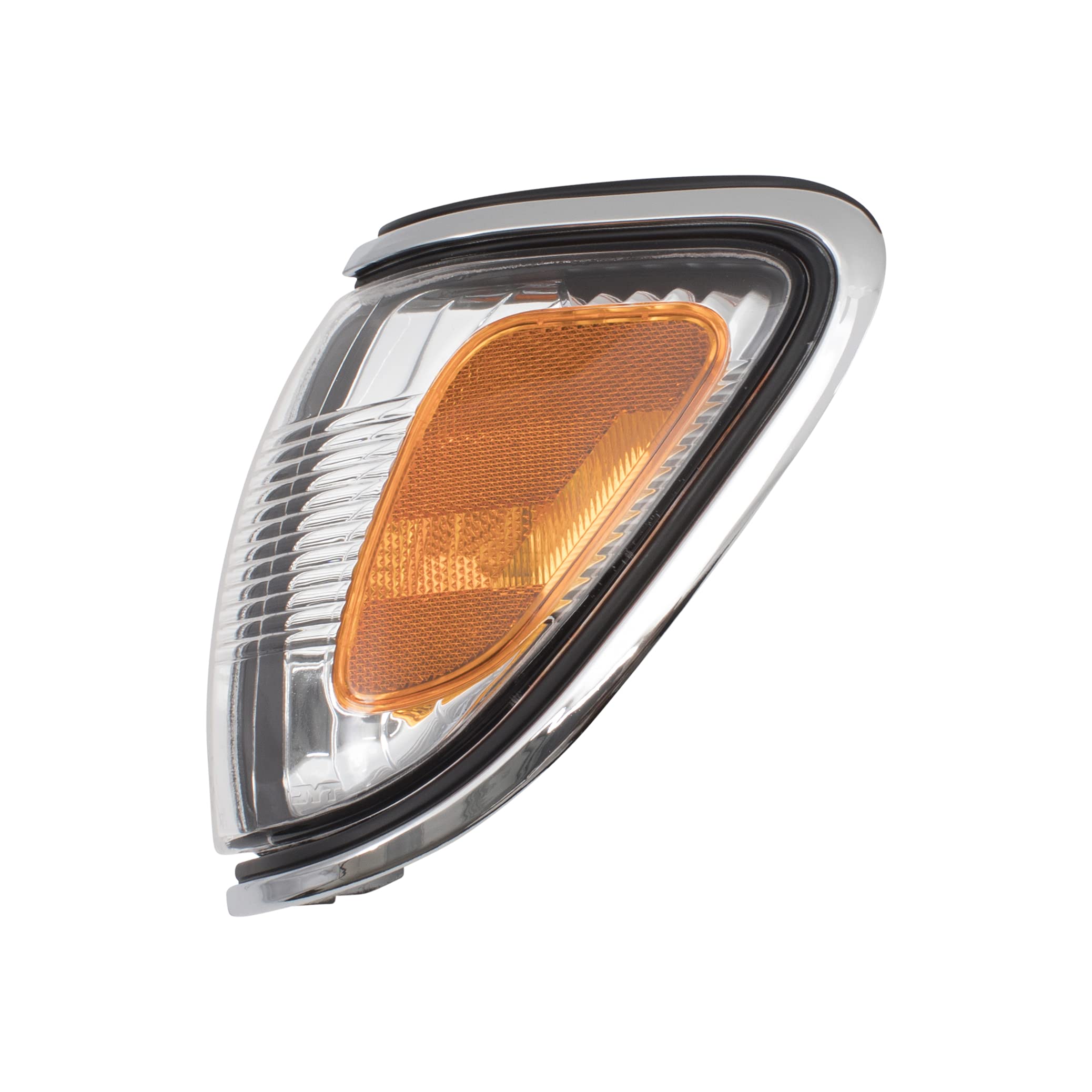 Brock Replacement Drivers Park Signal Corner Marker Light Lamp W/Chrome Trim Compatible With 2001-2004 Tacoma Pickup Truck 81620