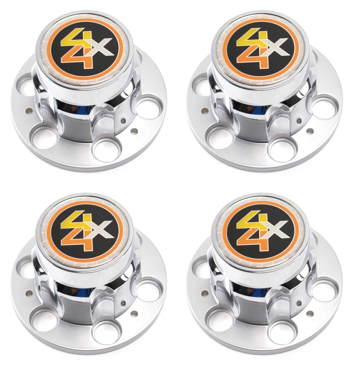 BB Auto Set of 4 New 6 Lug 15'' 15x8 4x4 Rally Wheel Center Caps Replacements for Chevrolet Chevy GMC Truck (Caps Have 4x4 Emble