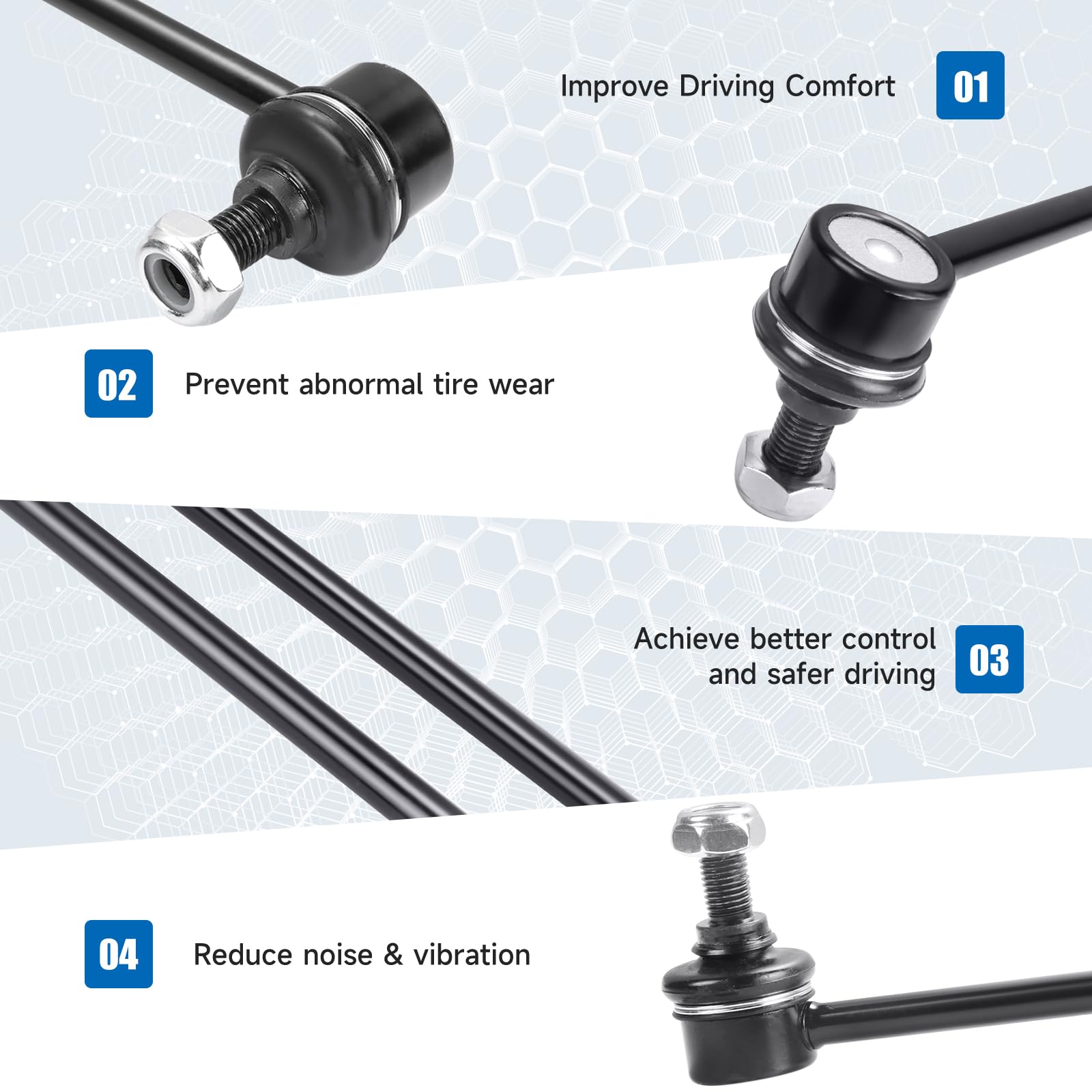 K750155 Sway Bar Links Compatible With Buick Enclave 2008-2017 Chevrolet Traverse 2009-2017 Gmc Acadia 2007-2016 Saturn Outlook