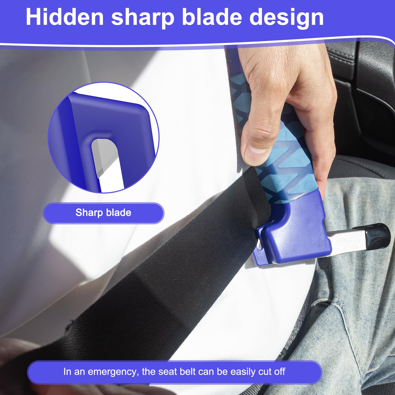Car Door Handle Assist For Elderly - 3-In-1 Car Handle Assist Auto Cane With Seat Belt Cutter & Window Breaker Car Door Latch Ha