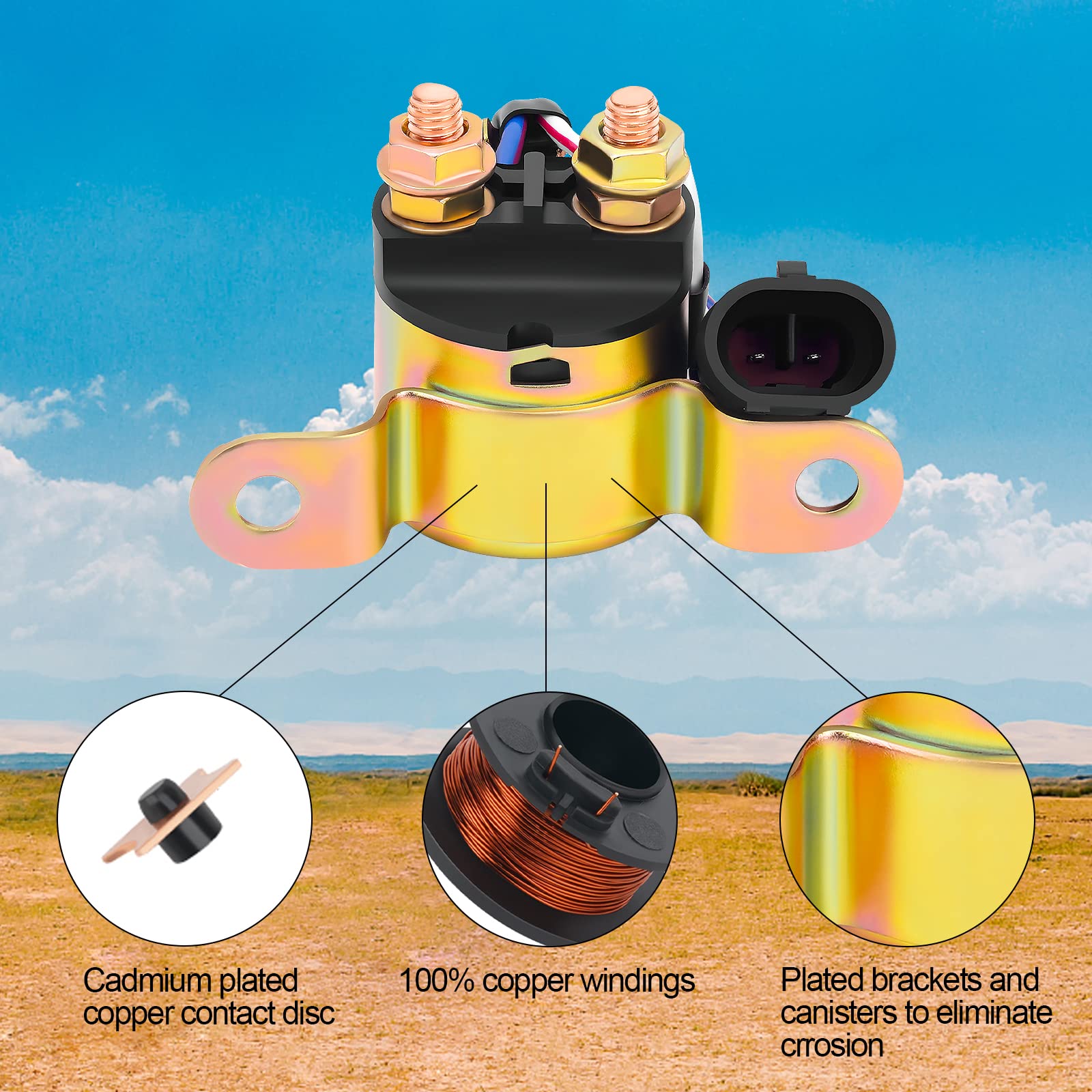 Lcgly Starter Solenoid Relay 4010947 Compatible With Polaris Ranger 400 500 570 700 800 Rzr 570 800 900 1000 4 Turbo Etx Xp Spor